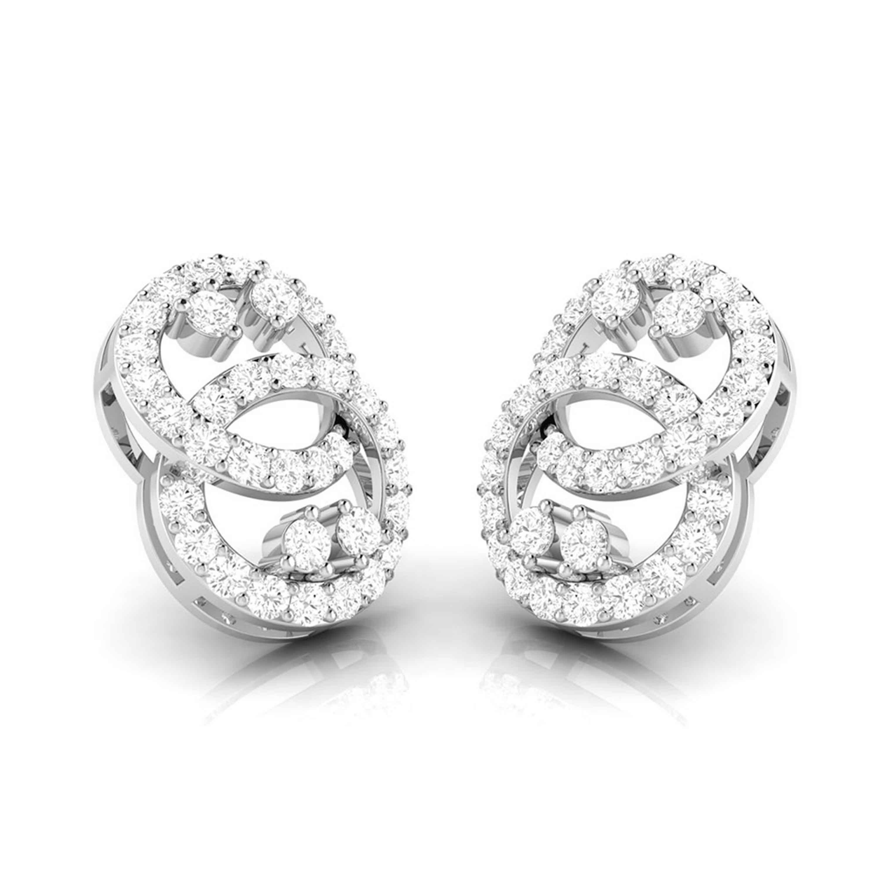 Fancy earrings design Intangled Lab Grown Diamond Earrings Fiona Diamonds