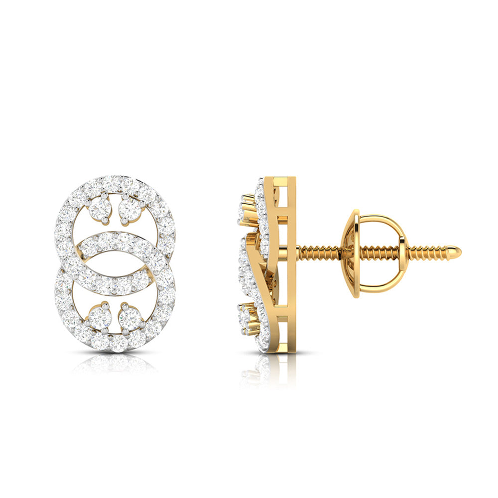 Fancy earrings design Intangled Lab Grown Diamond Earrings Fiona Diamonds