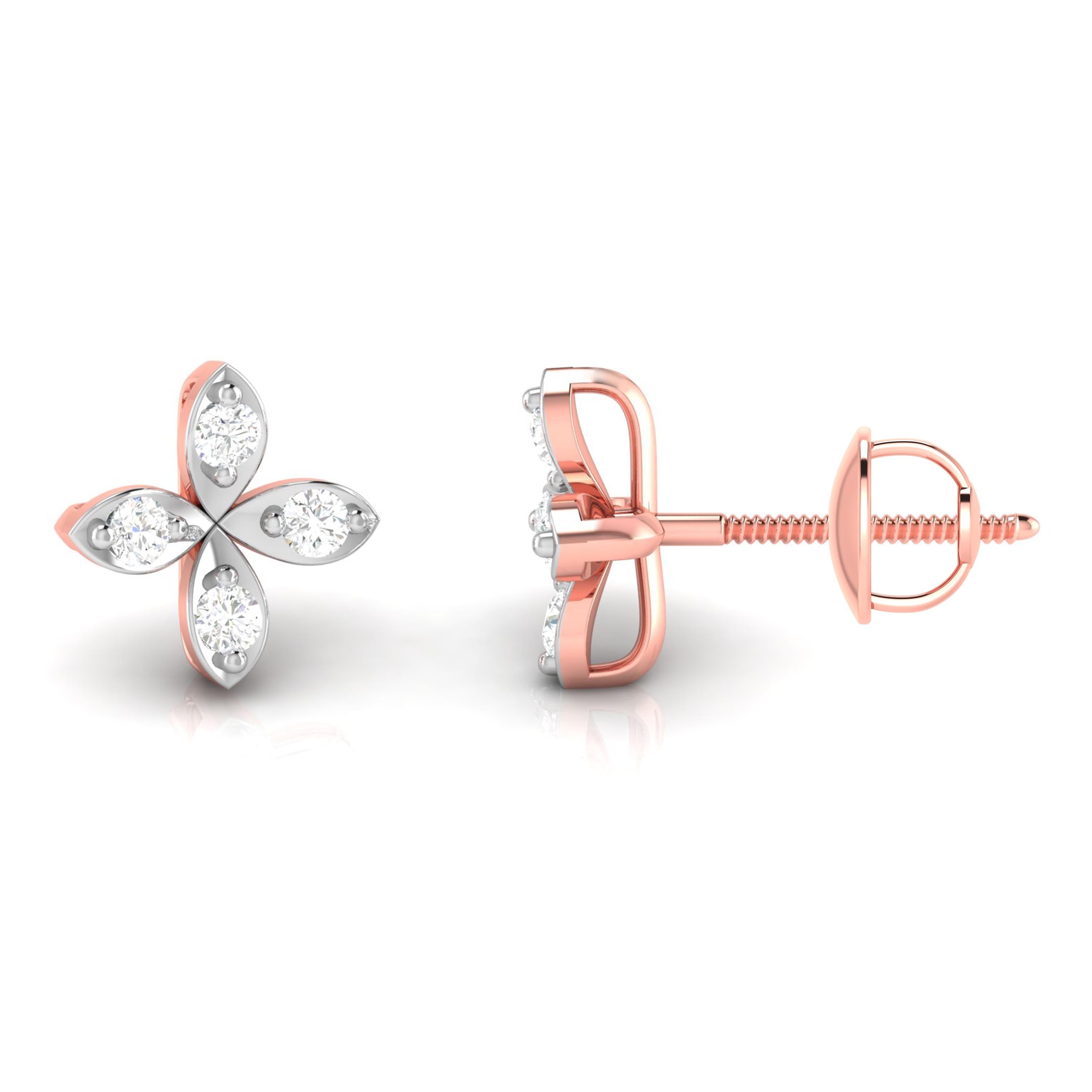 Earrings flower design Fiore Lab Grown Diamond Earrings Fiona Diamonds