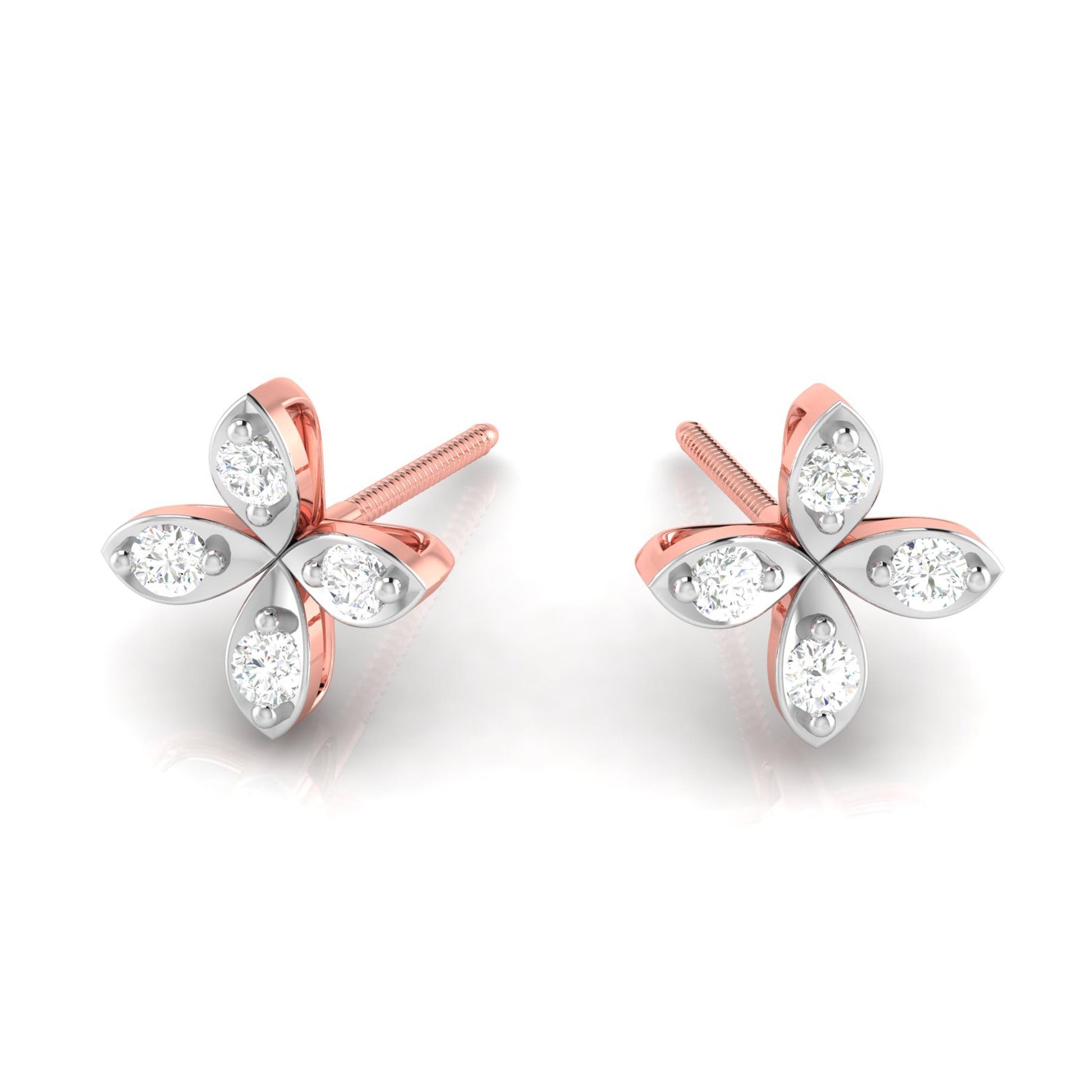 Earrings flower design Fiore Lab Grown Diamond Earrings Fiona Diamonds
