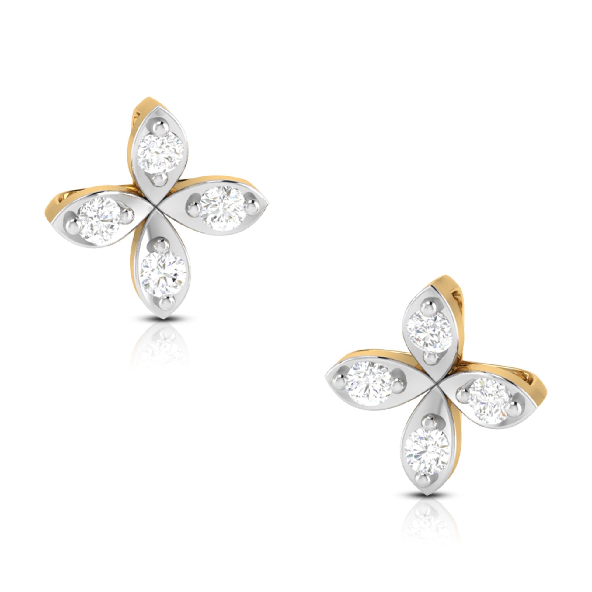 Earrings flower design Fiore Lab Grown Diamond Earrings Fiona Diamonds