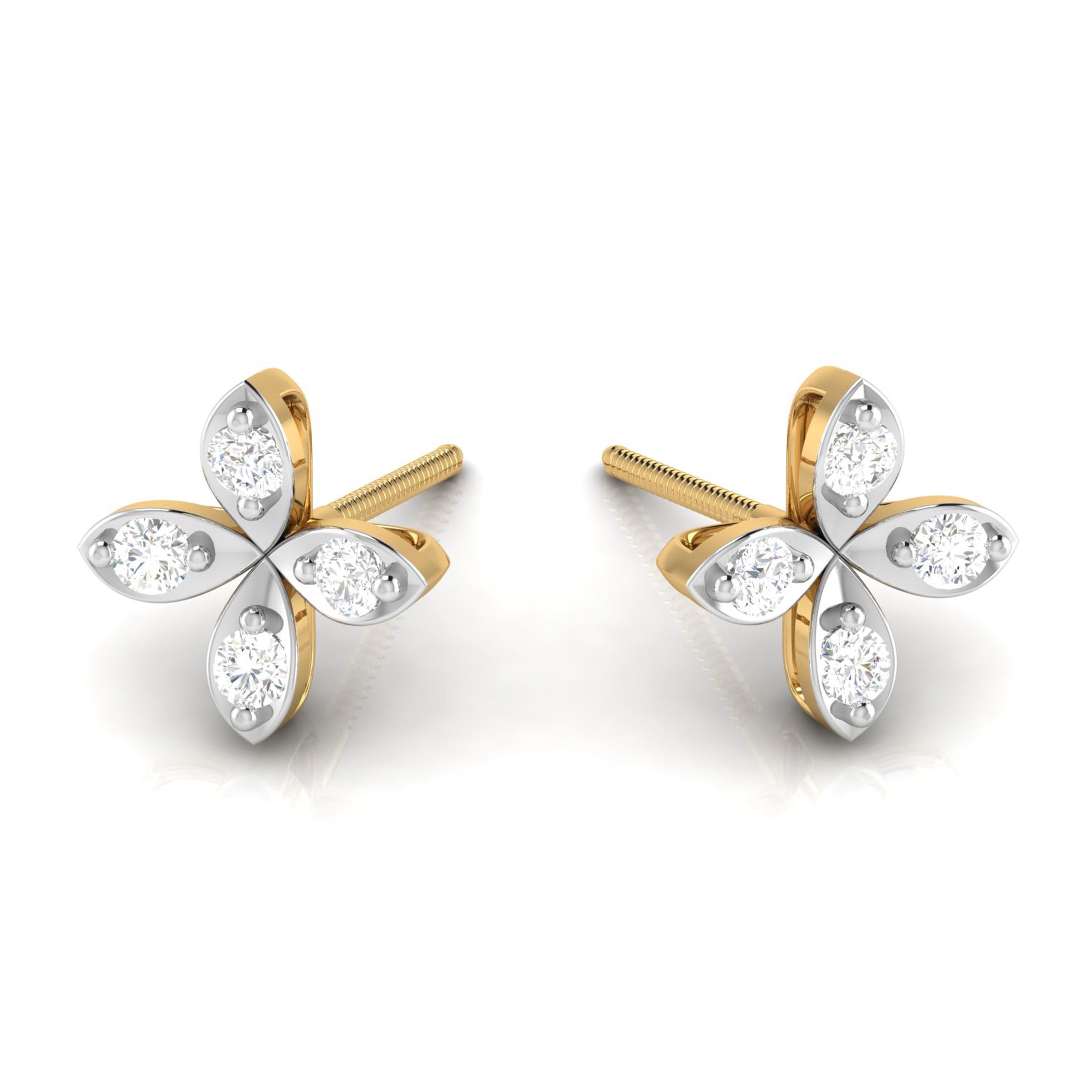 Earrings flower design Fiore Lab Grown Diamond Earrings Fiona Diamonds
