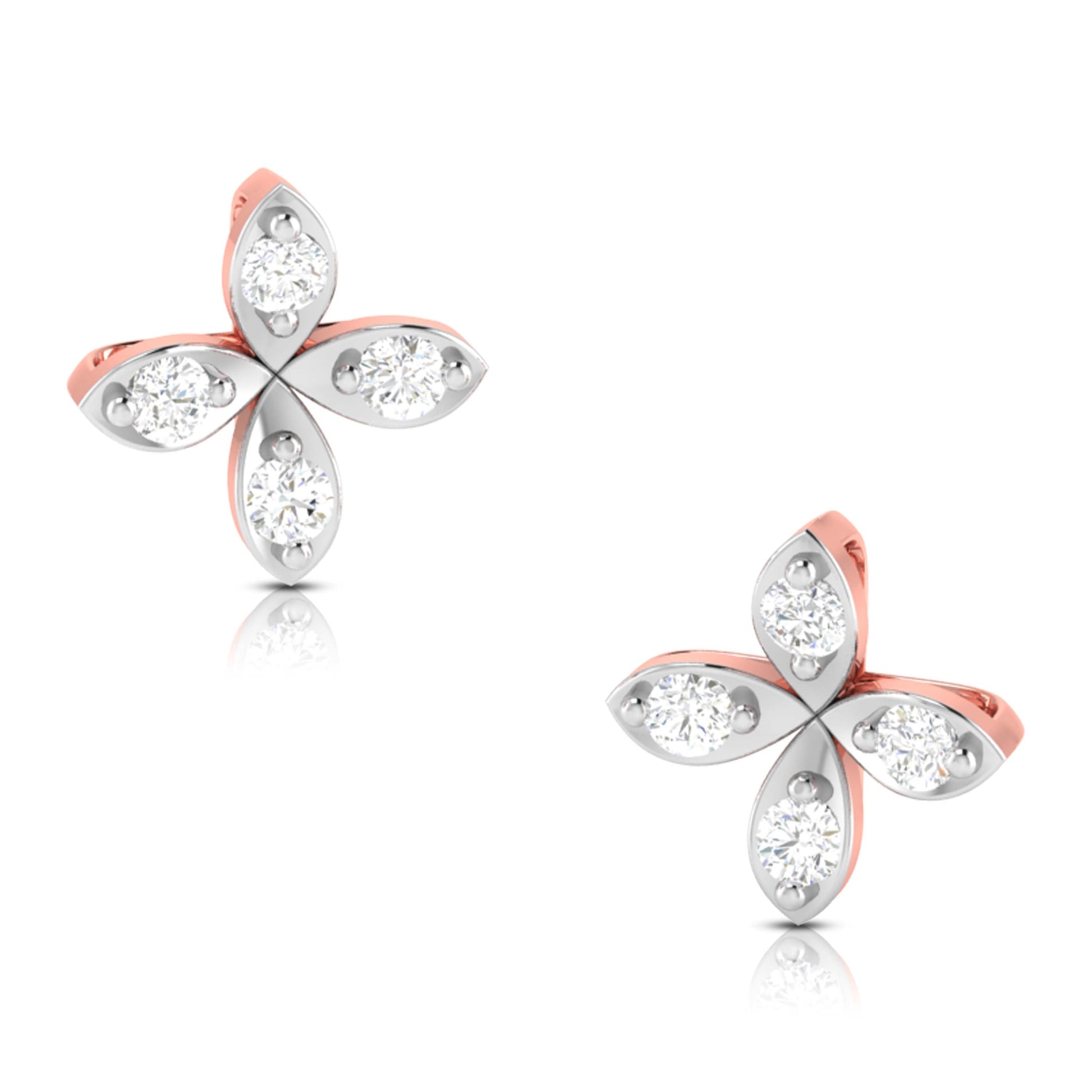 Earrings flower design Fiore Lab Grown Diamond Earrings Fiona Diamonds