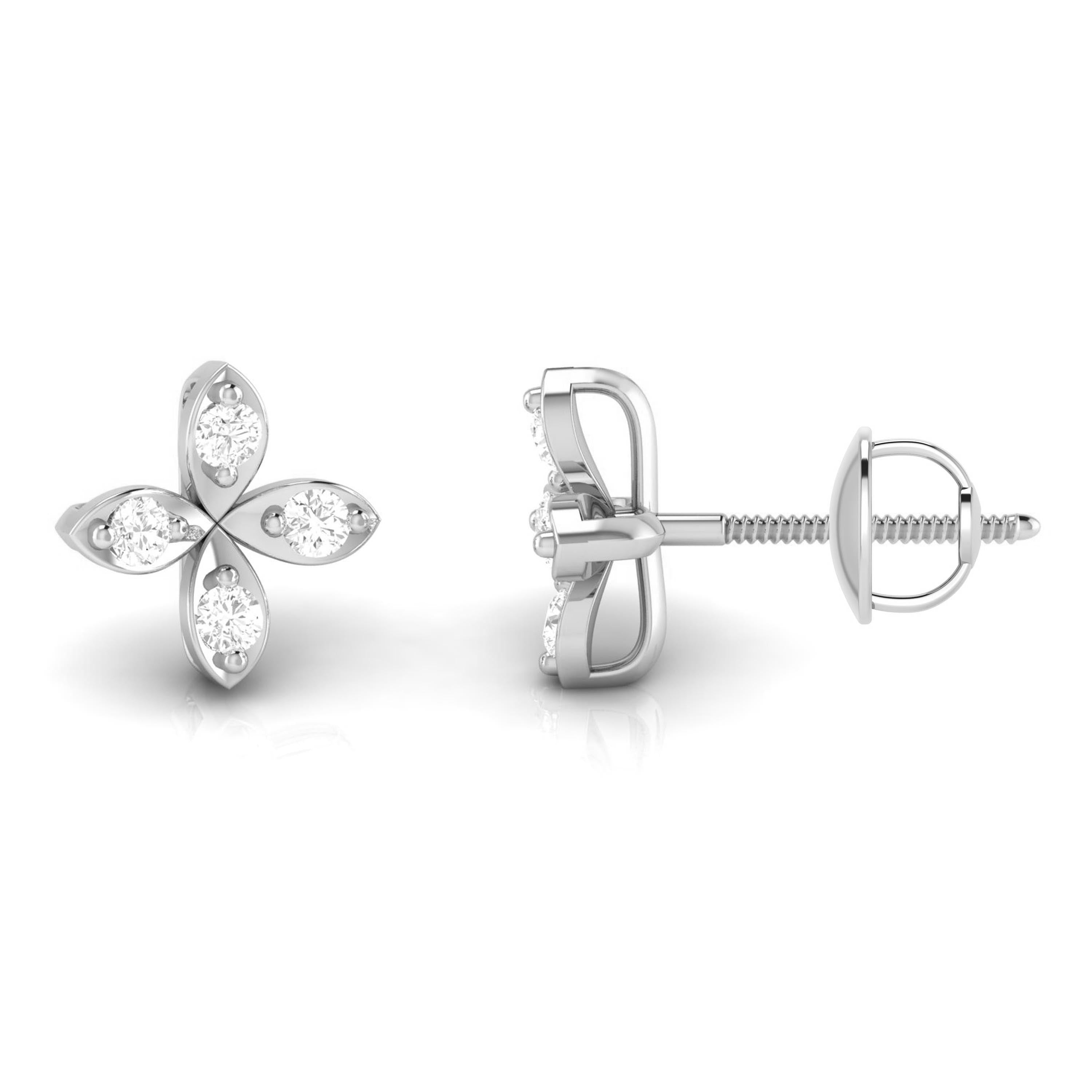 Earrings flower design Fiore Lab Grown Diamond Earrings Fiona Diamonds