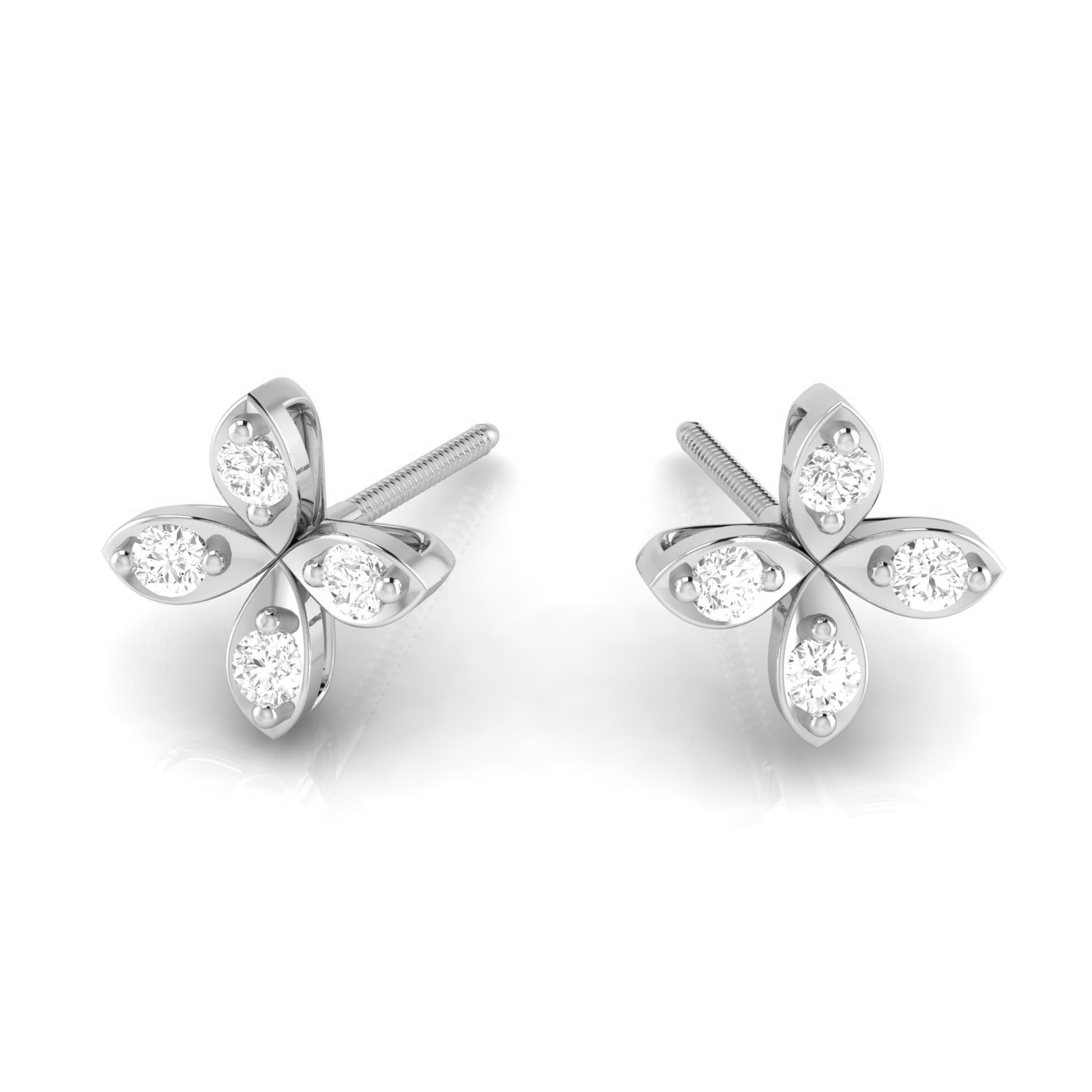 Earrings flower design Fiore Lab Grown Diamond Earrings Fiona Diamonds