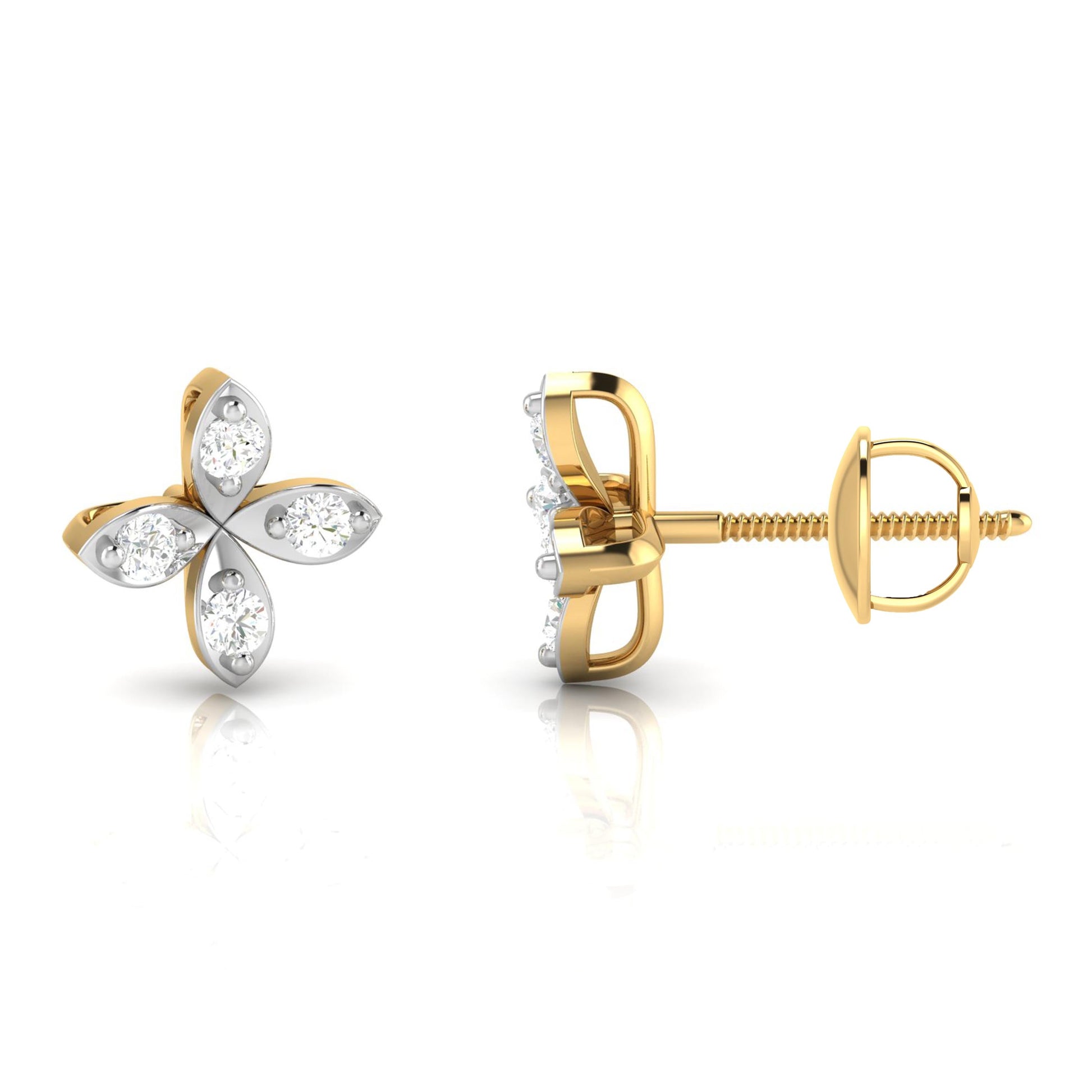 Earrings flower design Fiore Lab Grown Diamond Earrings Fiona Diamonds