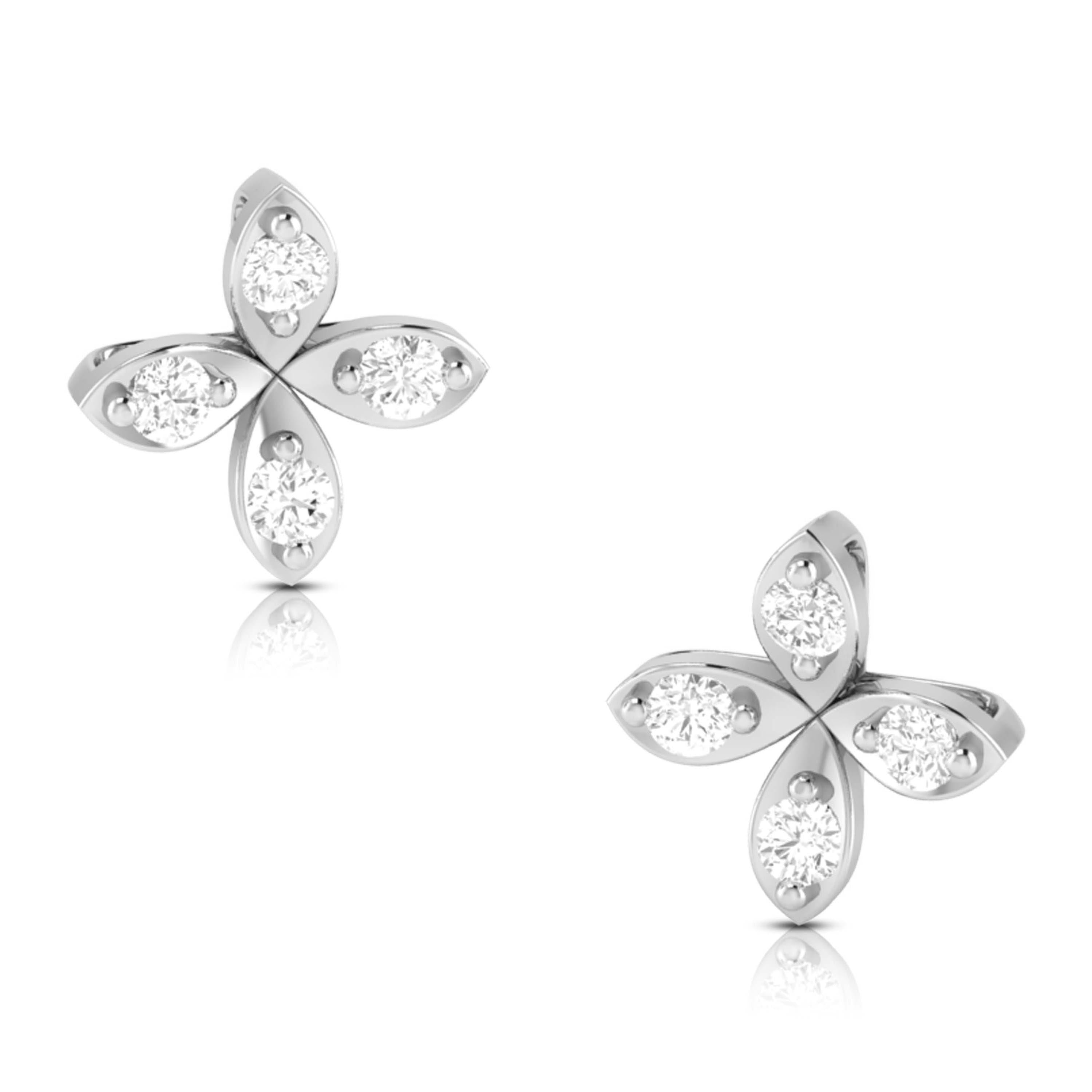 Earrings flower design Fiore Lab Grown Diamond Earrings Fiona Diamonds