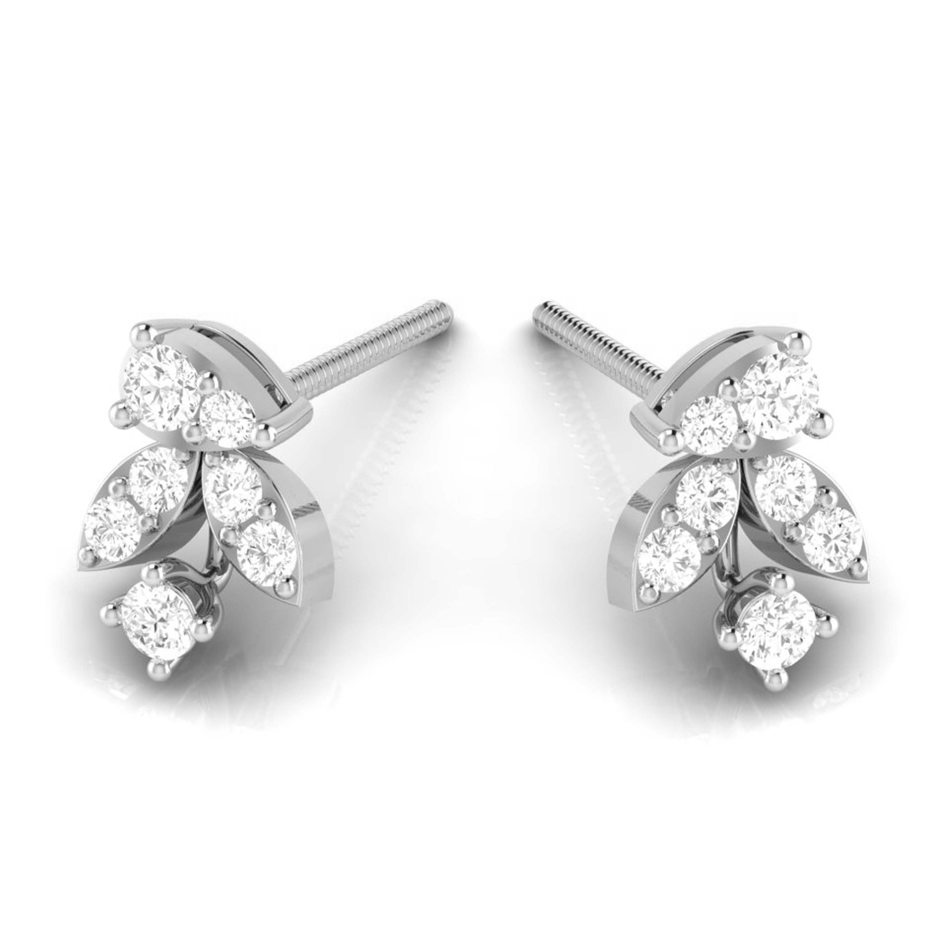 Daily wear earrings design Wily Lab Grown Diamond Earrings Fiona Diamonds