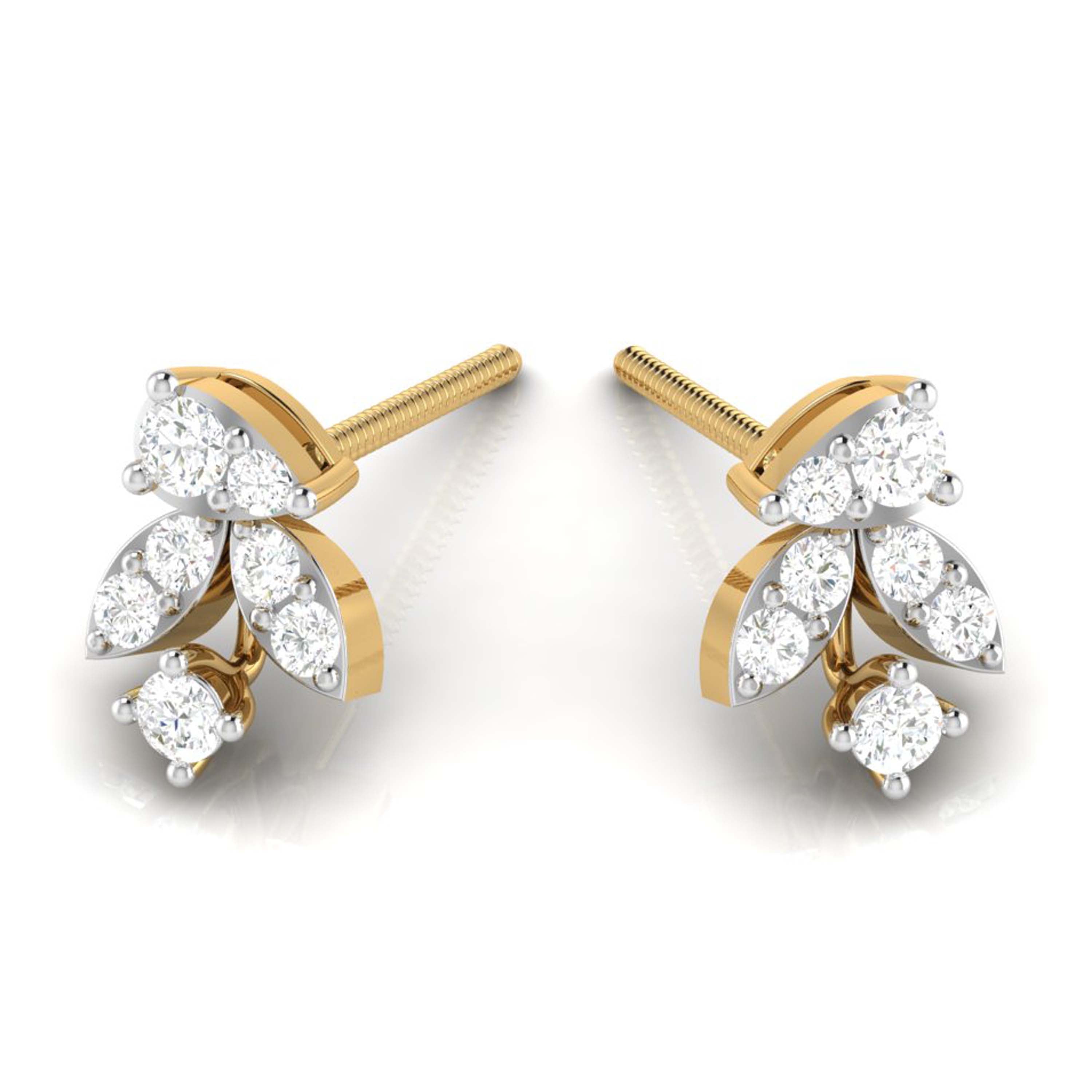 Daily wear earrings design Wily Lab Grown Diamond Earrings Fiona Diamonds