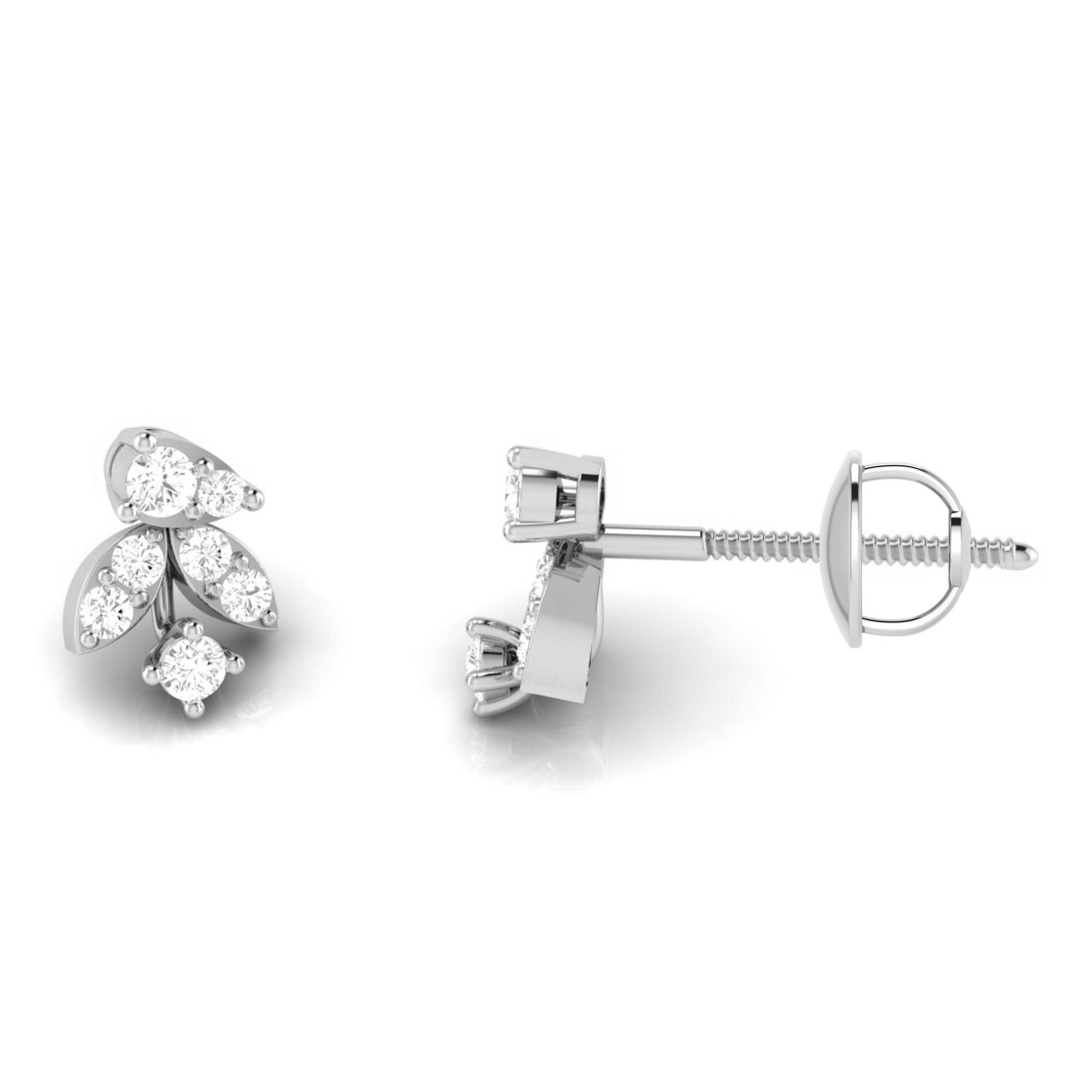 Daily wear earrings design Wily Lab Grown Diamond Earrings Fiona Diamonds