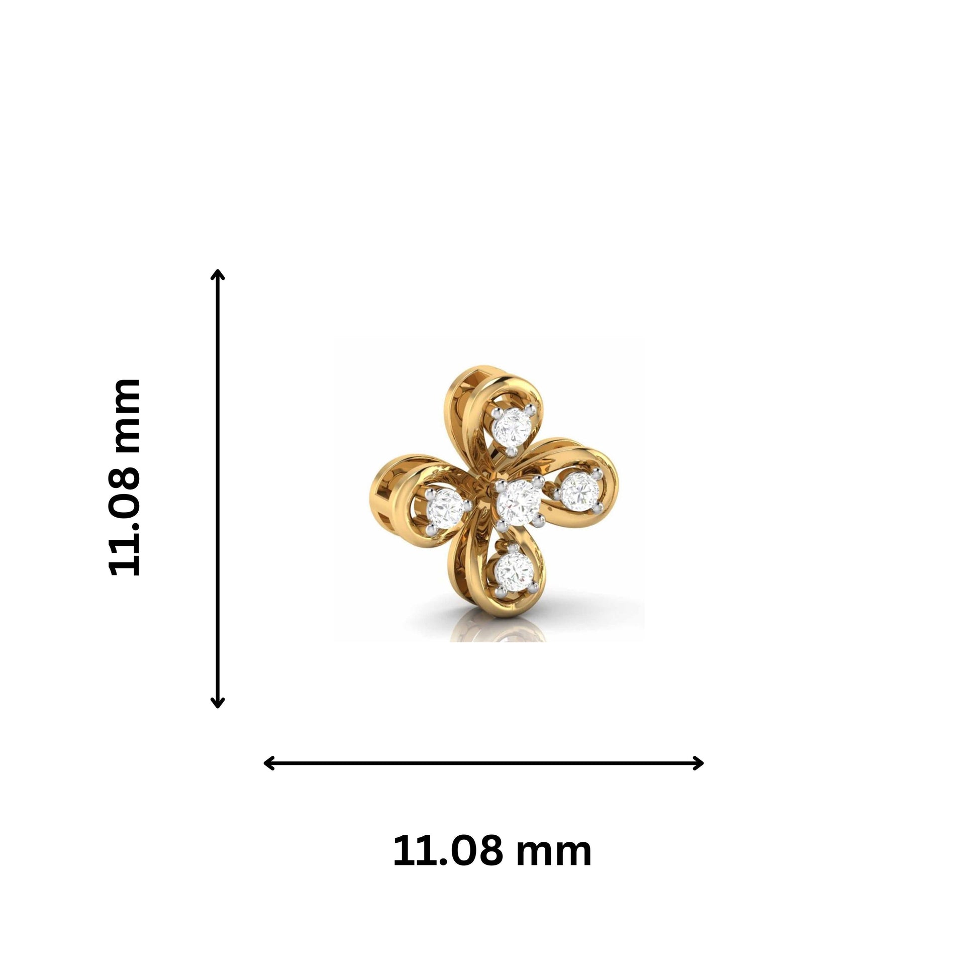 Earrings flower design Closer Lab Grown Diamond Earrings Fiona Diamonds