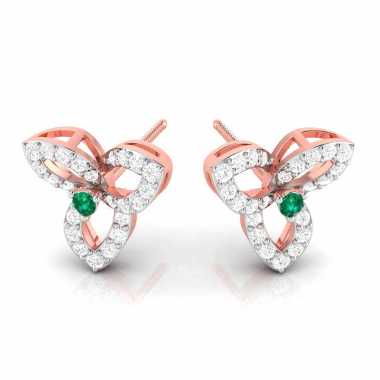 Small earrings design Tres Lab Grown Diamond Earrings Fiona Diamonds