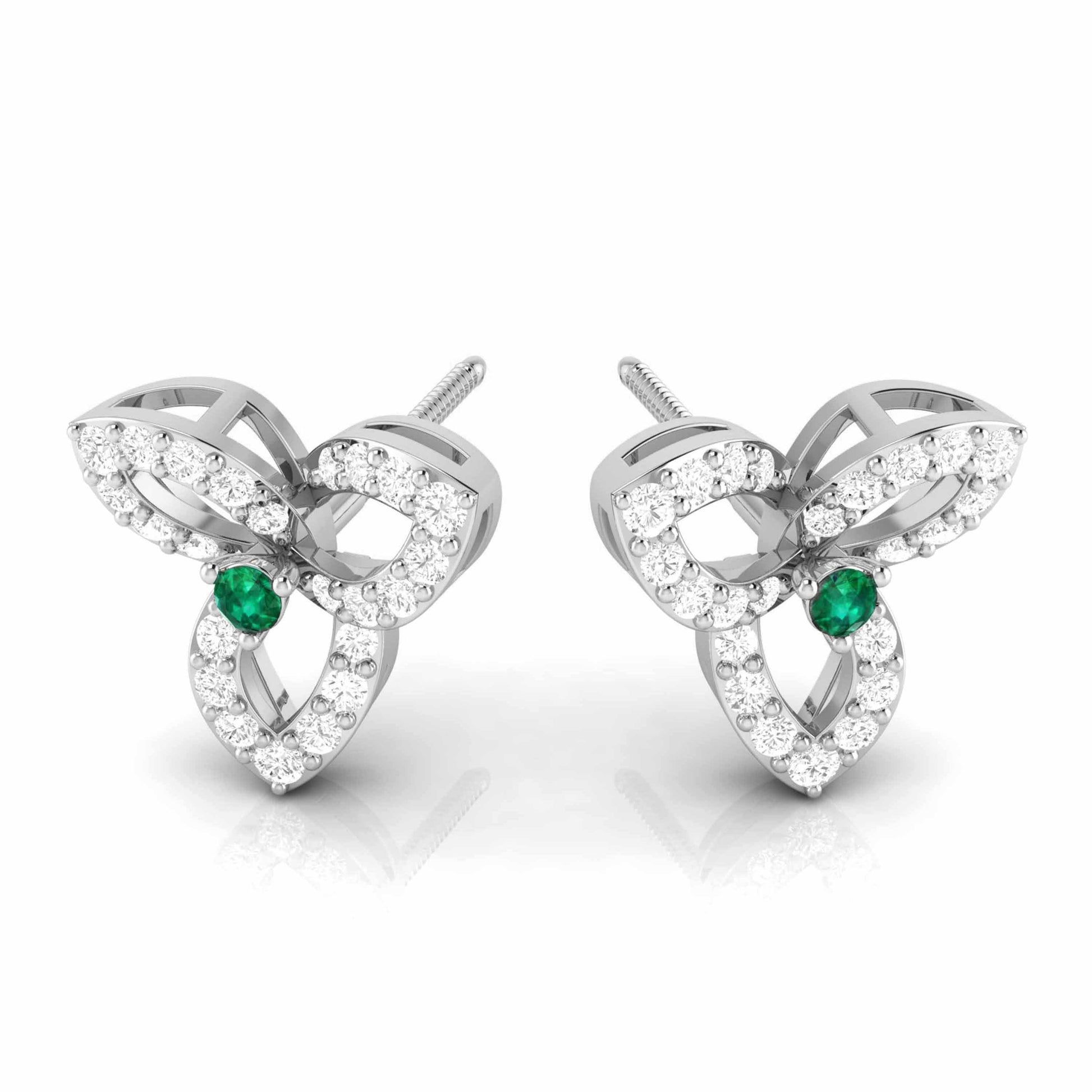 Small earrings design Tres Lab Grown Diamond Earrings Fiona Diamonds