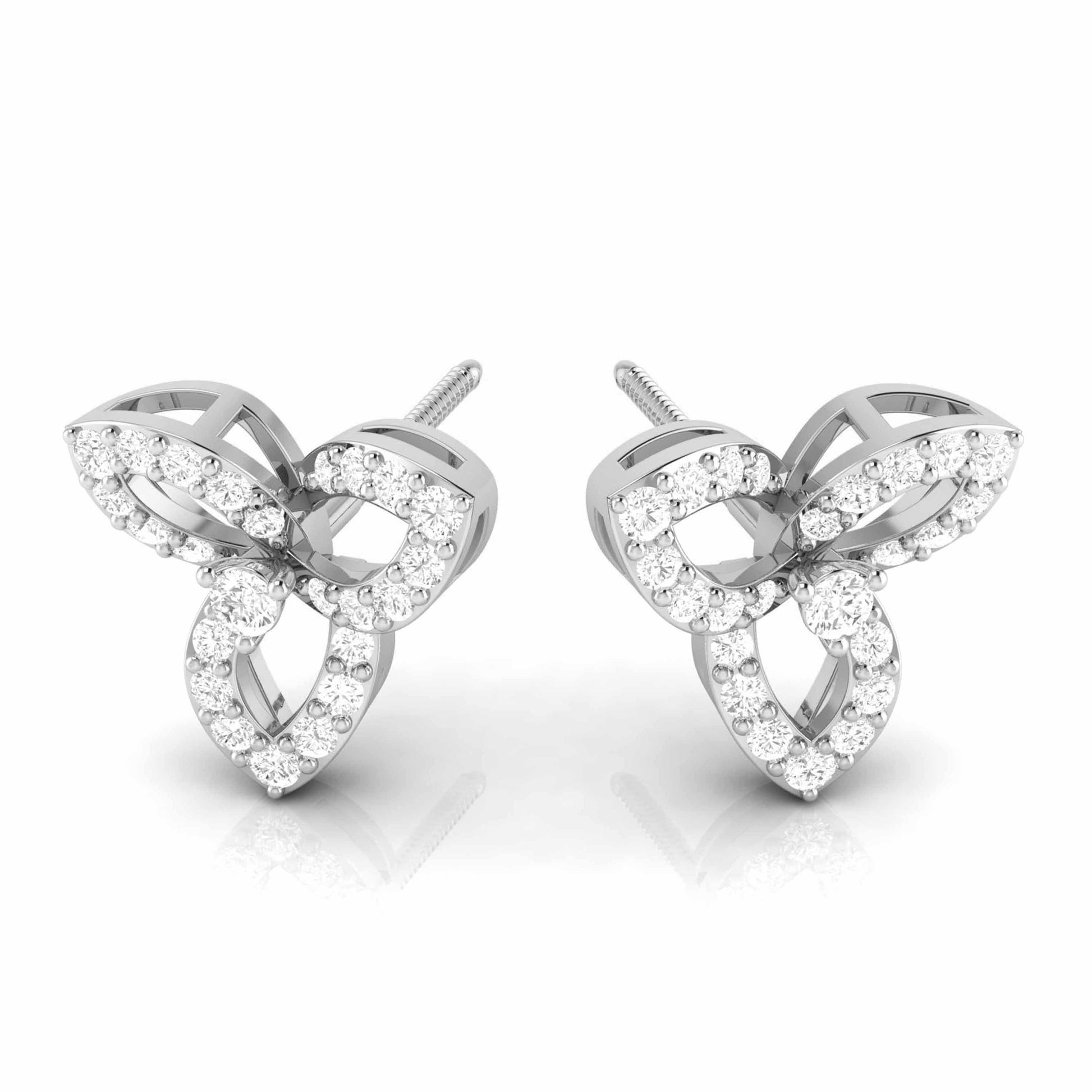 Small earrings design Tres Lab Grown Diamond Earrings Fiona Diamonds