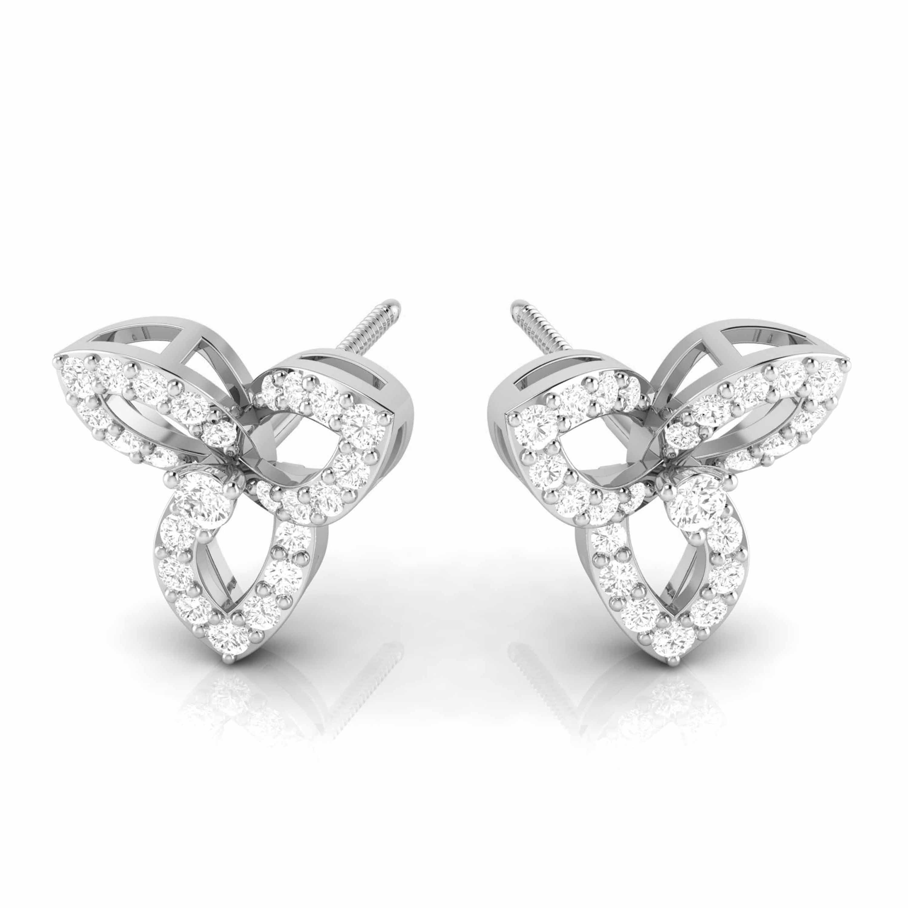 Small earrings design Tres Lab Grown Diamond Earrings Fiona Diamonds