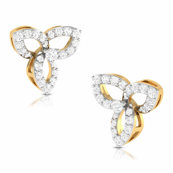 Small earrings design Tres Lab Grown Diamond Earrings Fiona Diamonds