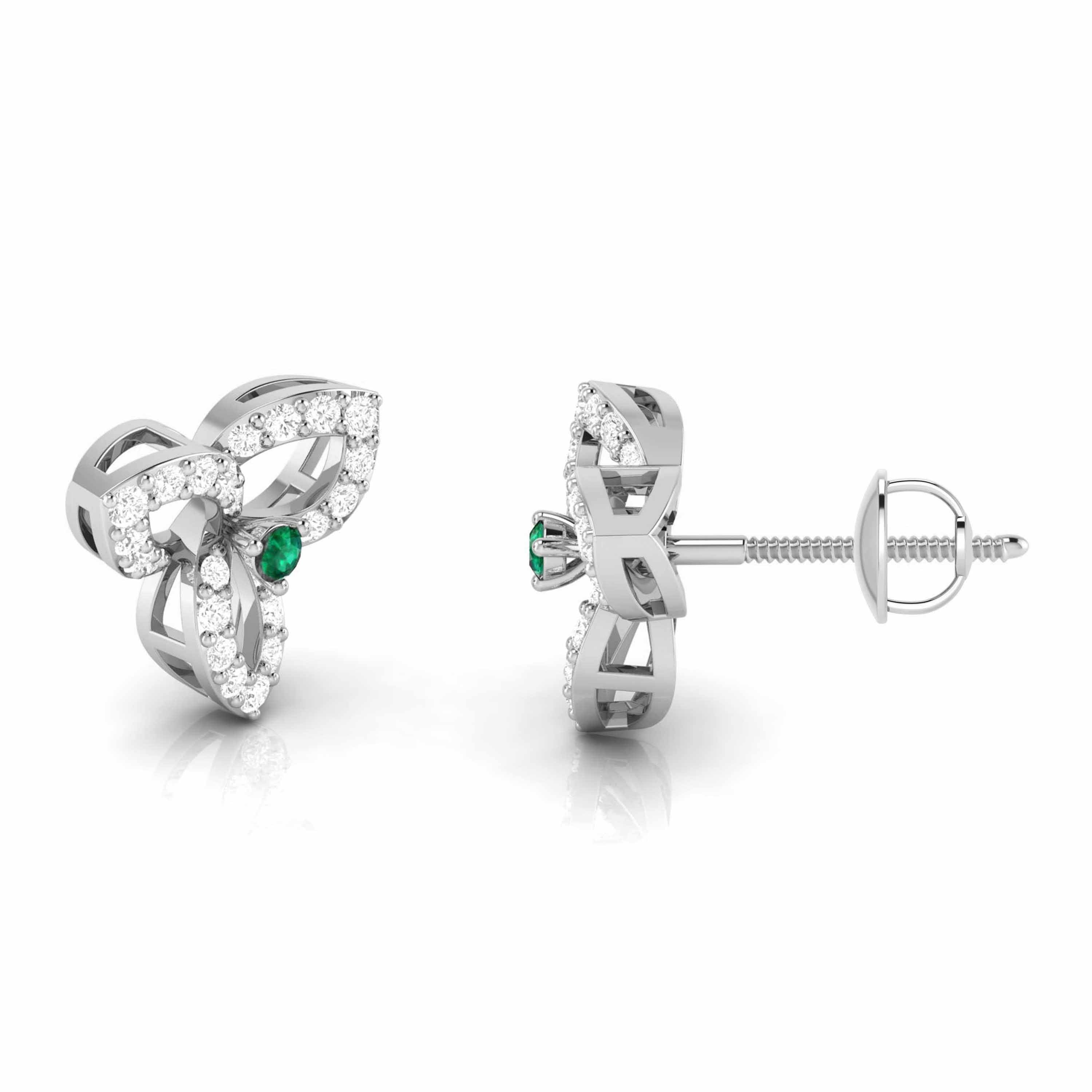 Small earrings design Tres Lab Grown Diamond Earrings Fiona Diamonds
