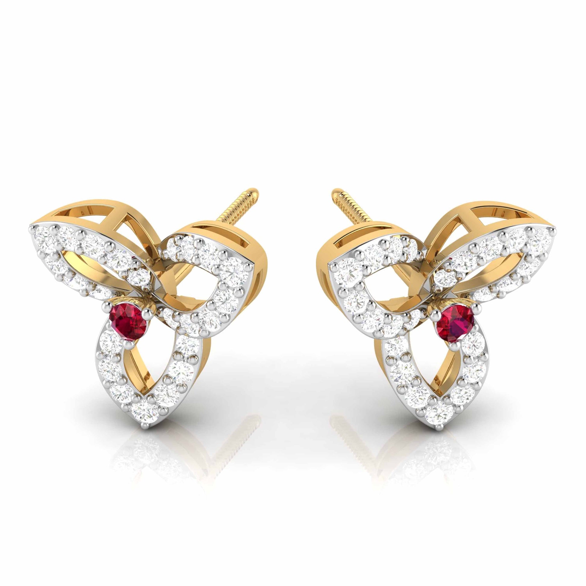 Small earrings design Tres Lab Grown Diamond Earrings Fiona Diamonds