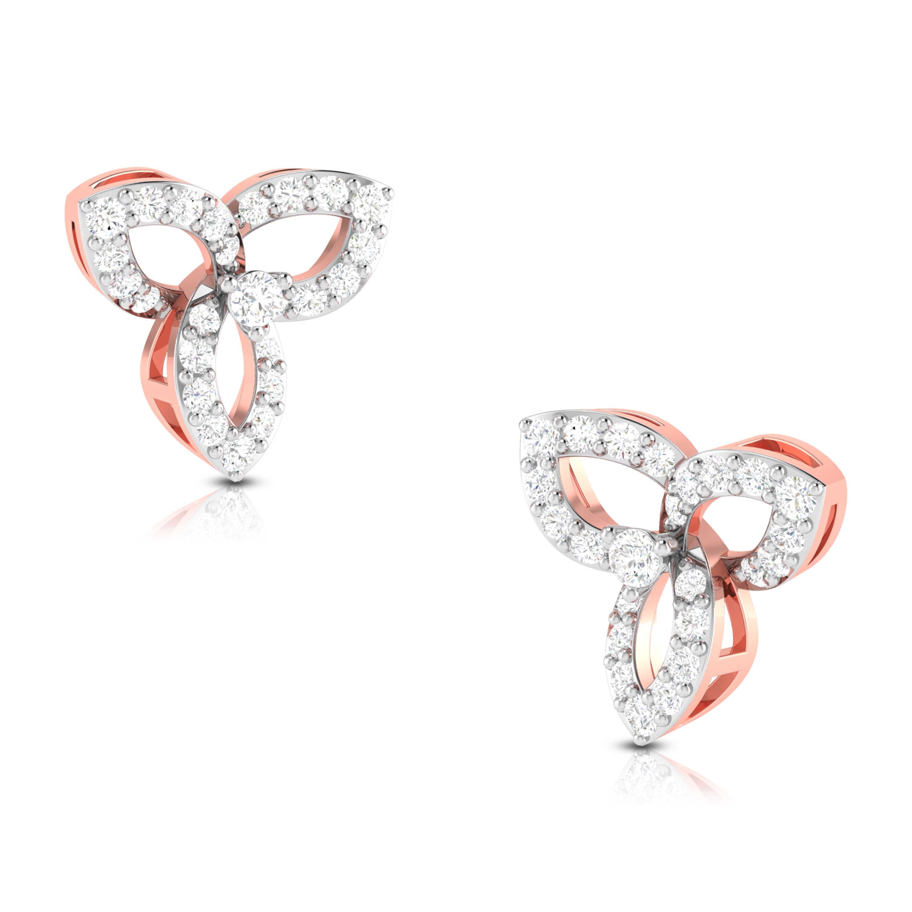 Small earrings design Tres Lab Grown Diamond Earrings Fiona Diamonds