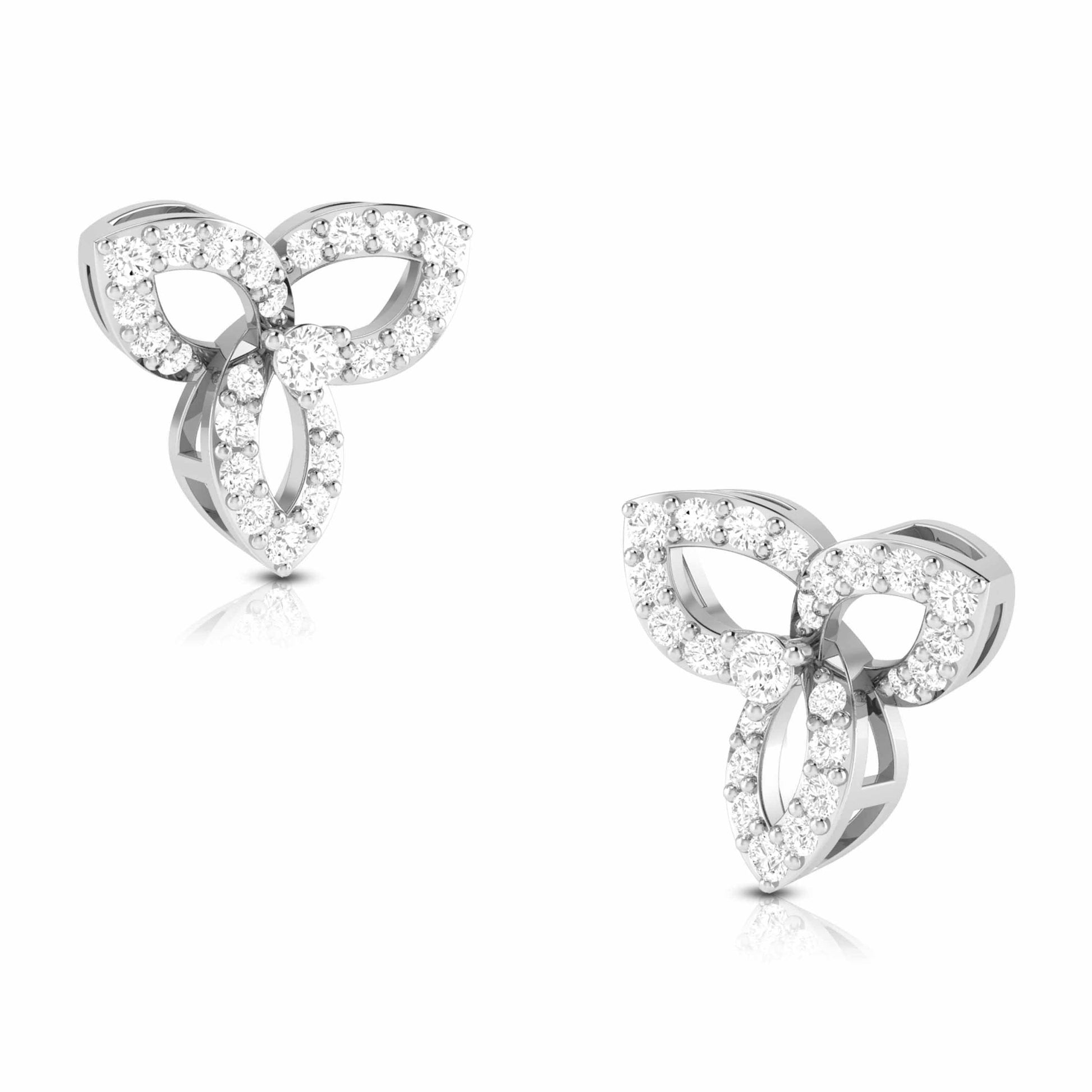 Small earrings design Tres Lab Grown Diamond Earrings Fiona Diamonds