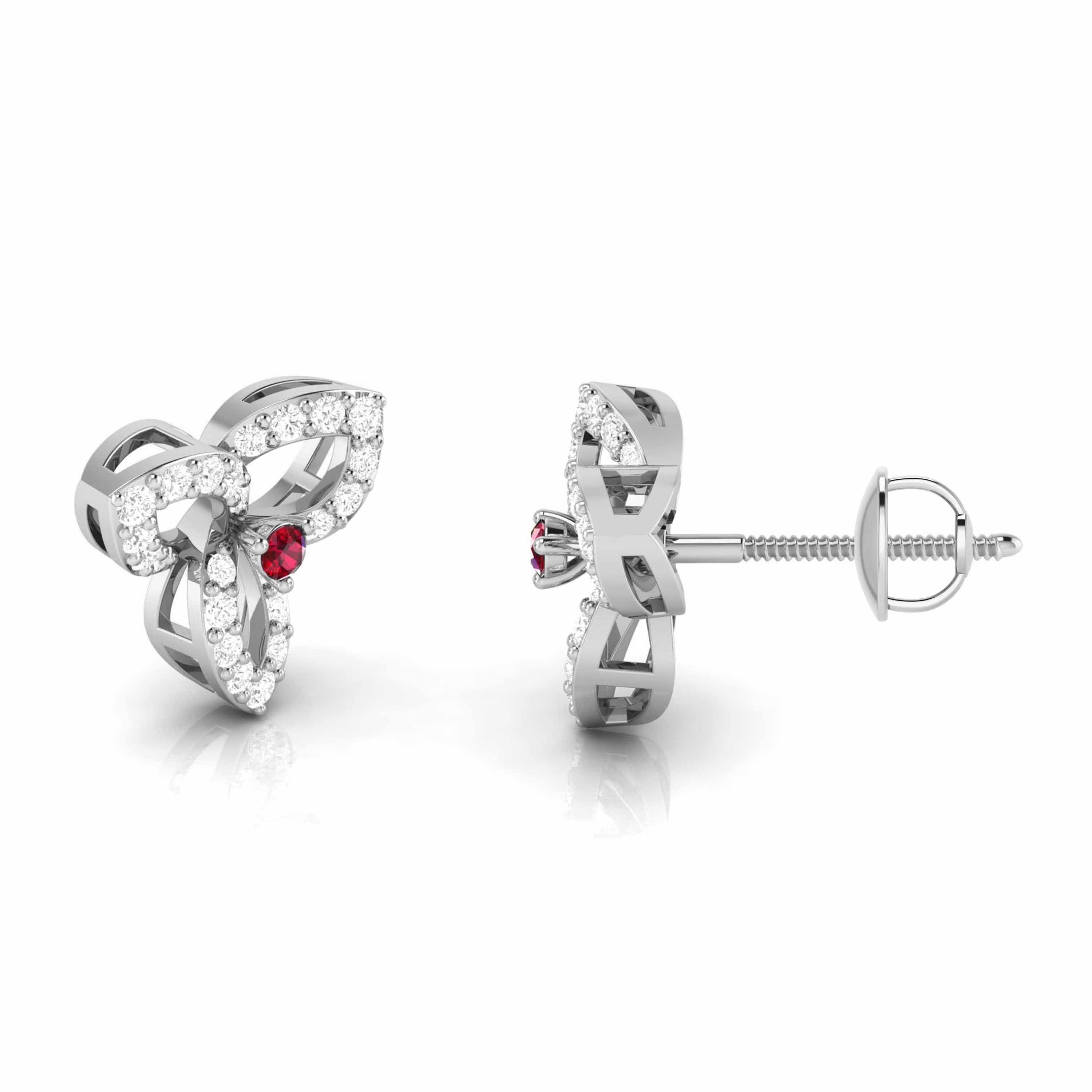 Small earrings design Tres Lab Grown Diamond Earrings Fiona Diamonds