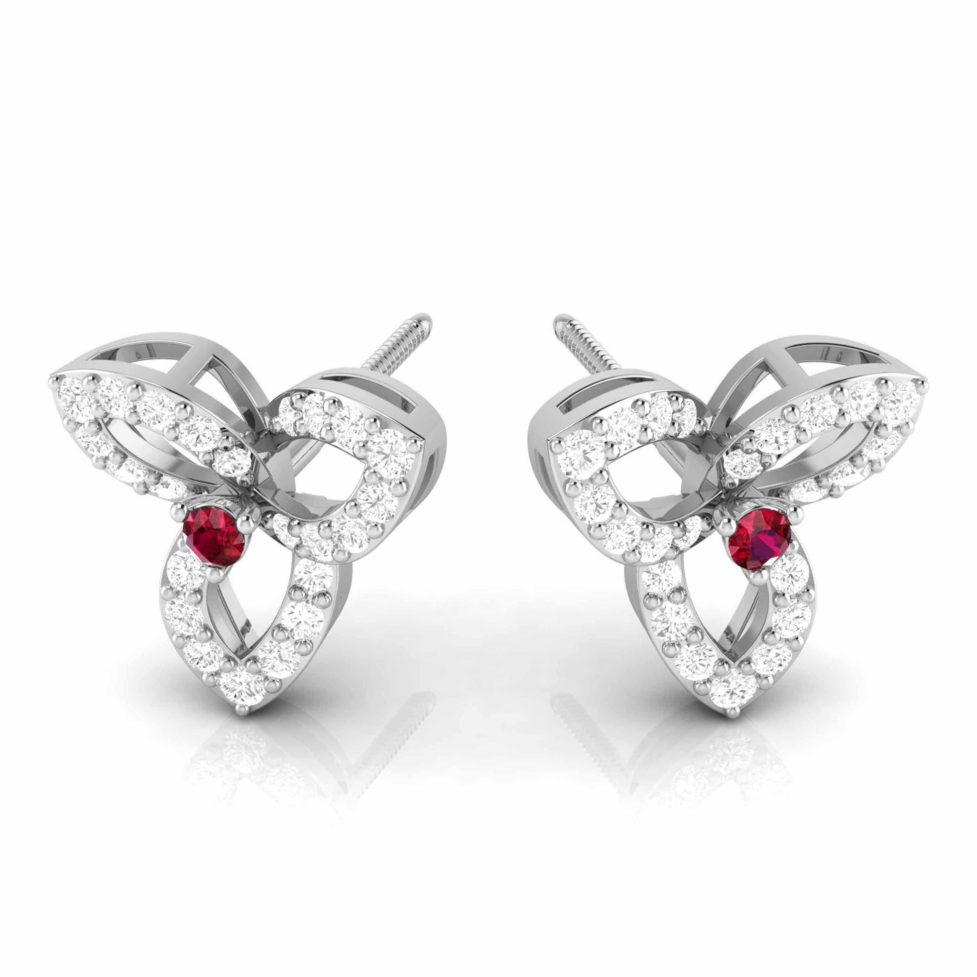 Small earrings design Tres Lab Grown Diamond Earrings Fiona Diamonds