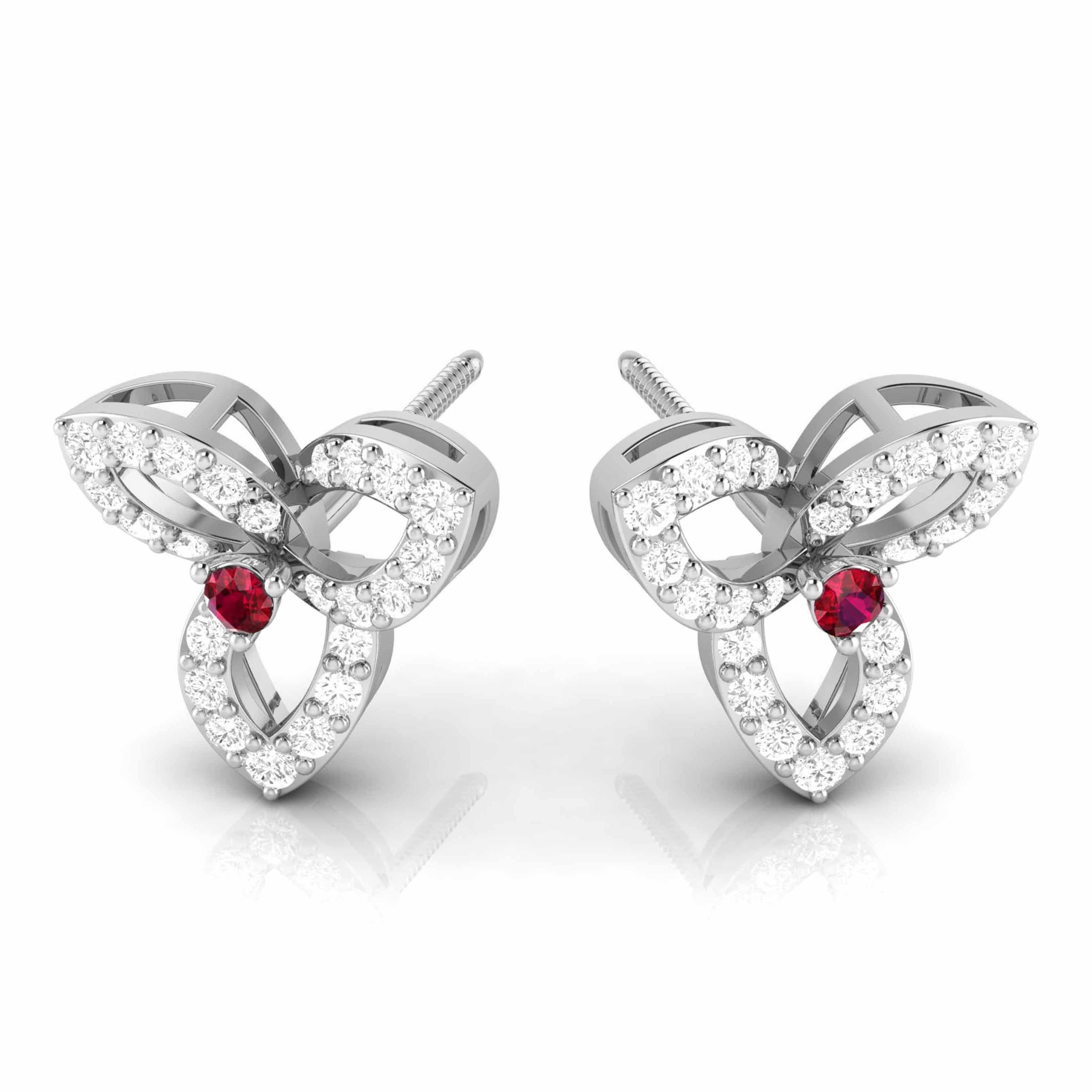 Small earrings design Tres Lab Grown Diamond Earrings Fiona Diamonds