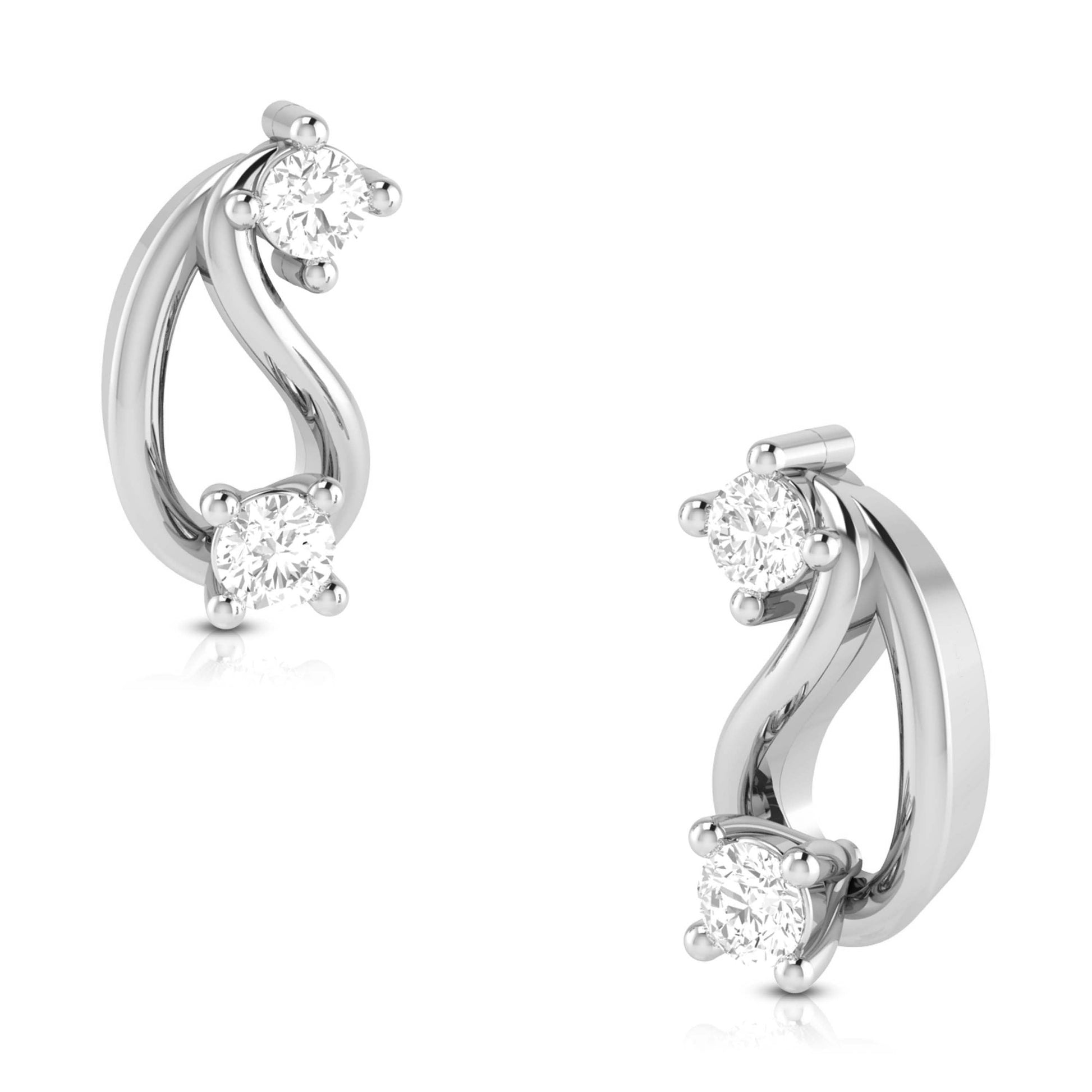 Small earrings design Bail Lab Grown Diamond Earrings Fiona Diamonds