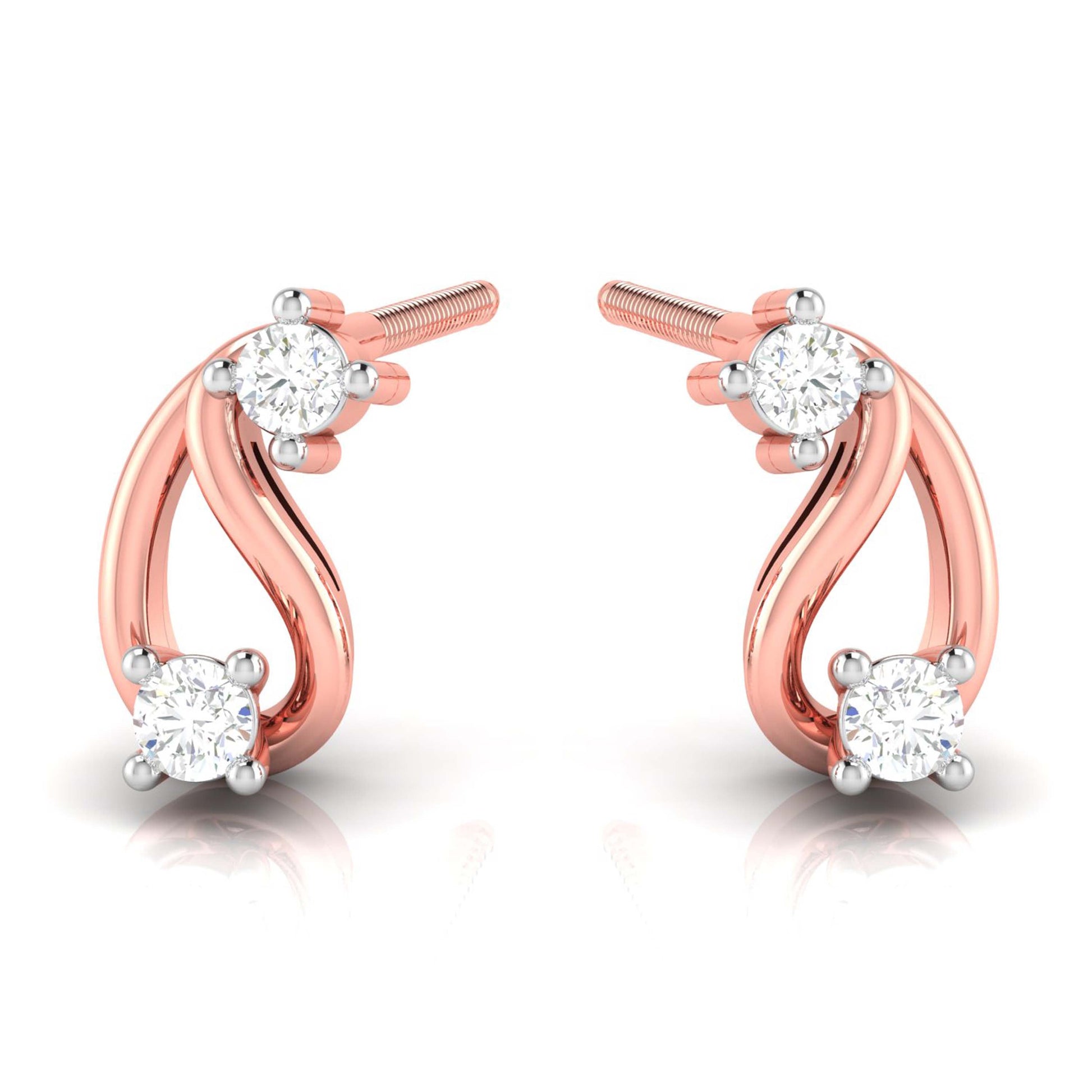 Small earrings design Bail Lab Grown Diamond Earrings Fiona Diamonds