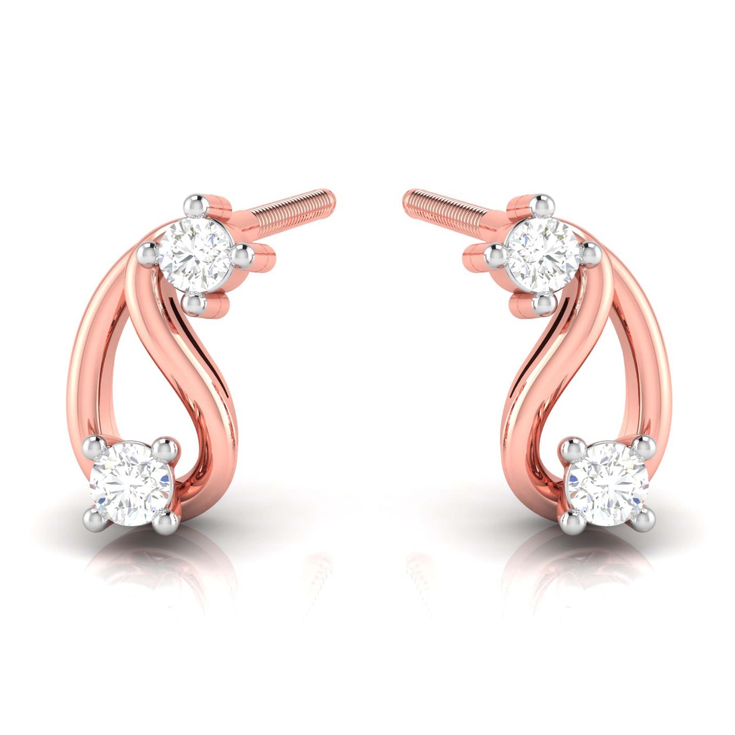 Small earrings design Bail Lab Grown Diamond Earrings Fiona Diamonds