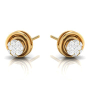Round shape earrings design Hollow Lab Grown Diamond Earrings Fiona Diamonds
