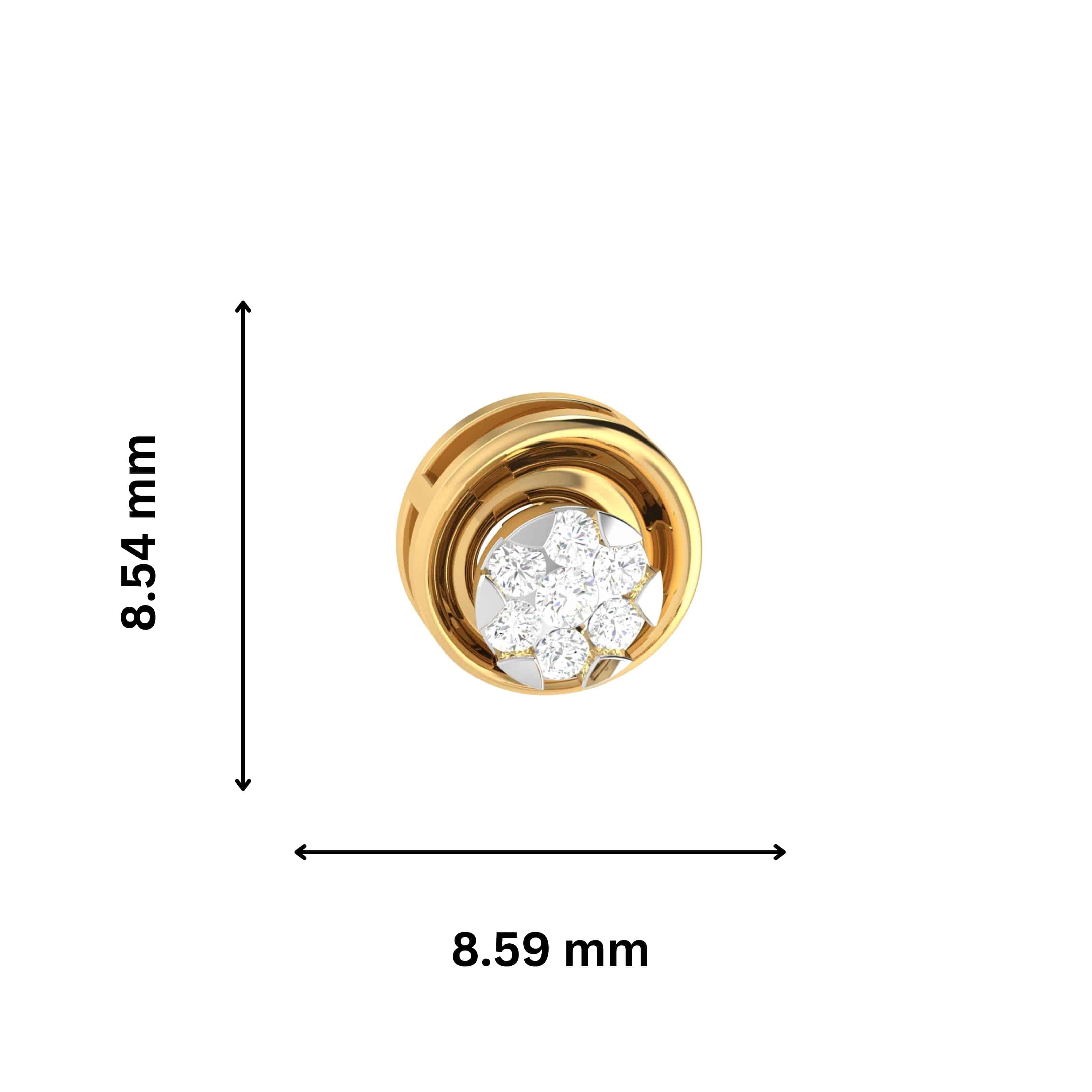 Round shape earrings design Hollow Lab Grown Diamond Earrings Fiona Diamonds