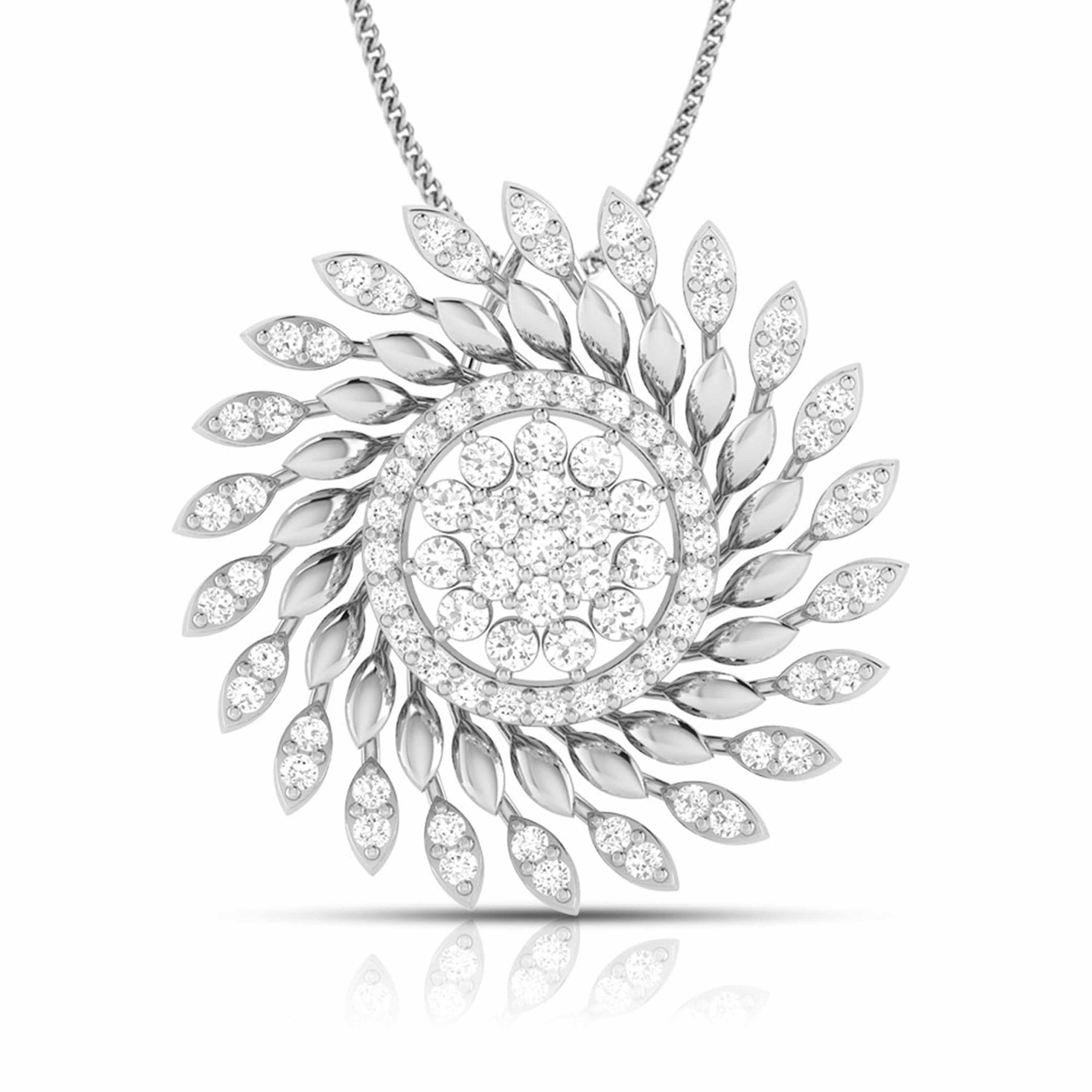 Soleil lab grown diamond pendant designs for female Fiona Diamonds