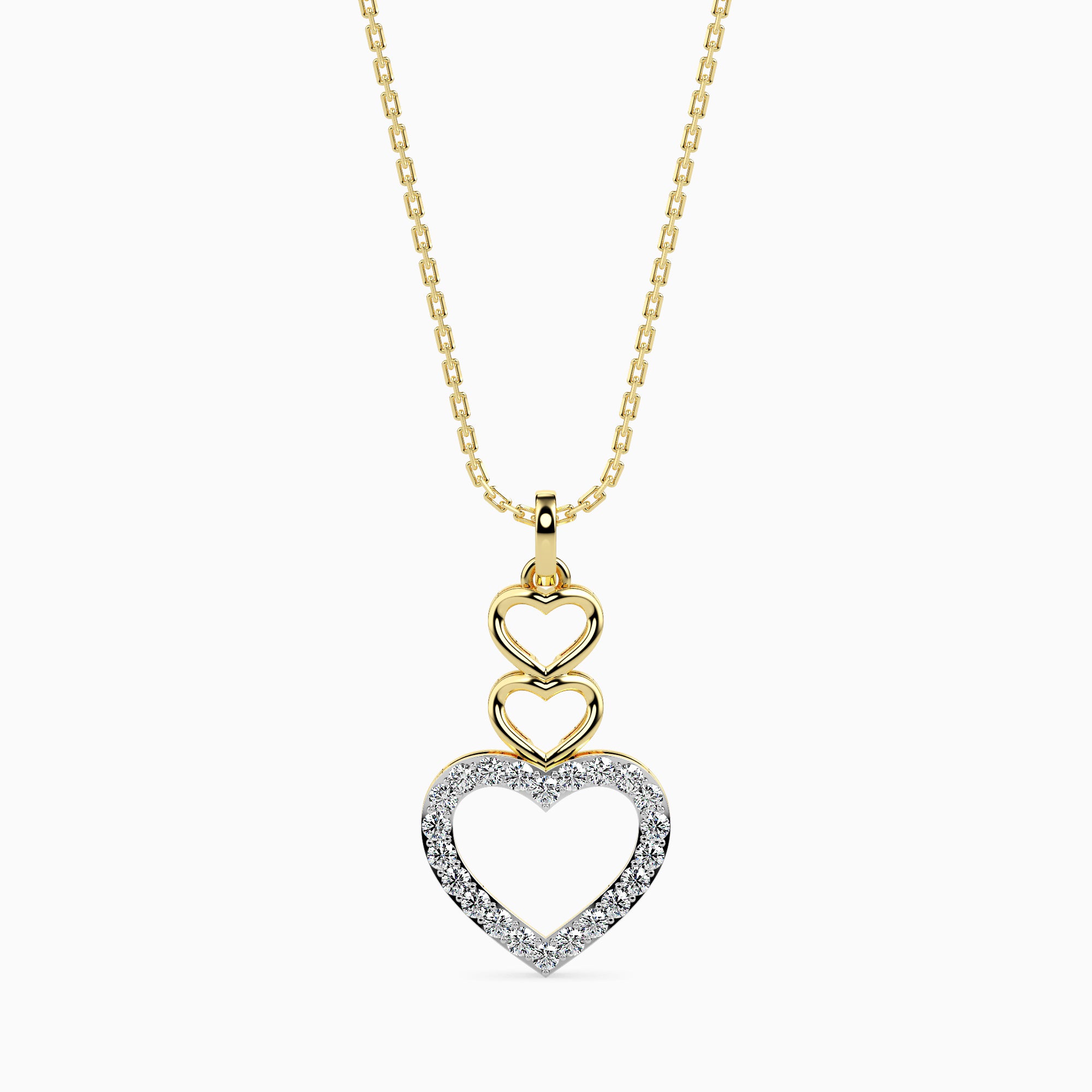 Pattern Round delicate lab grown diamond pendant Fiona Diamonds