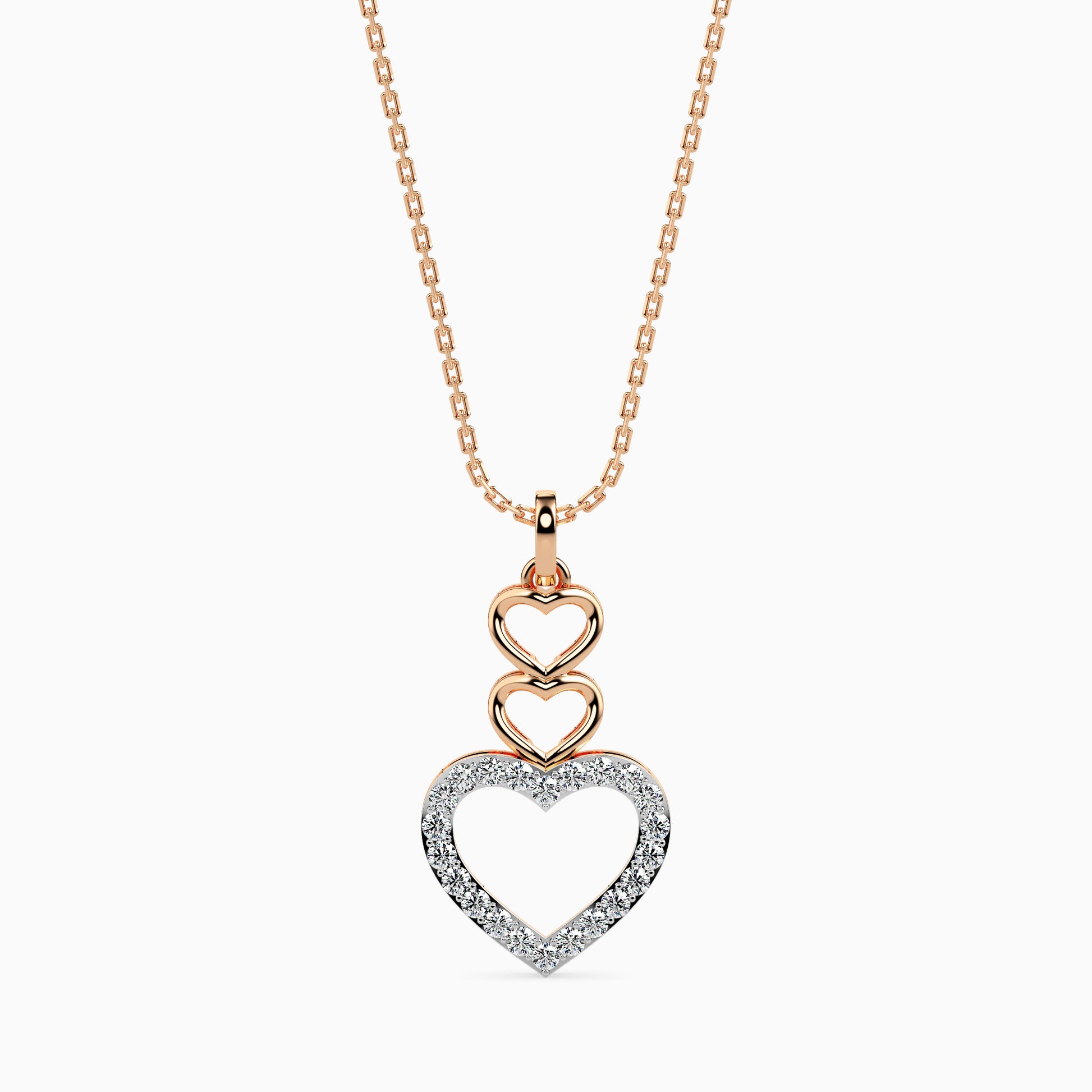 Pattern Round delicate lab grown diamond pendant Fiona Diamonds