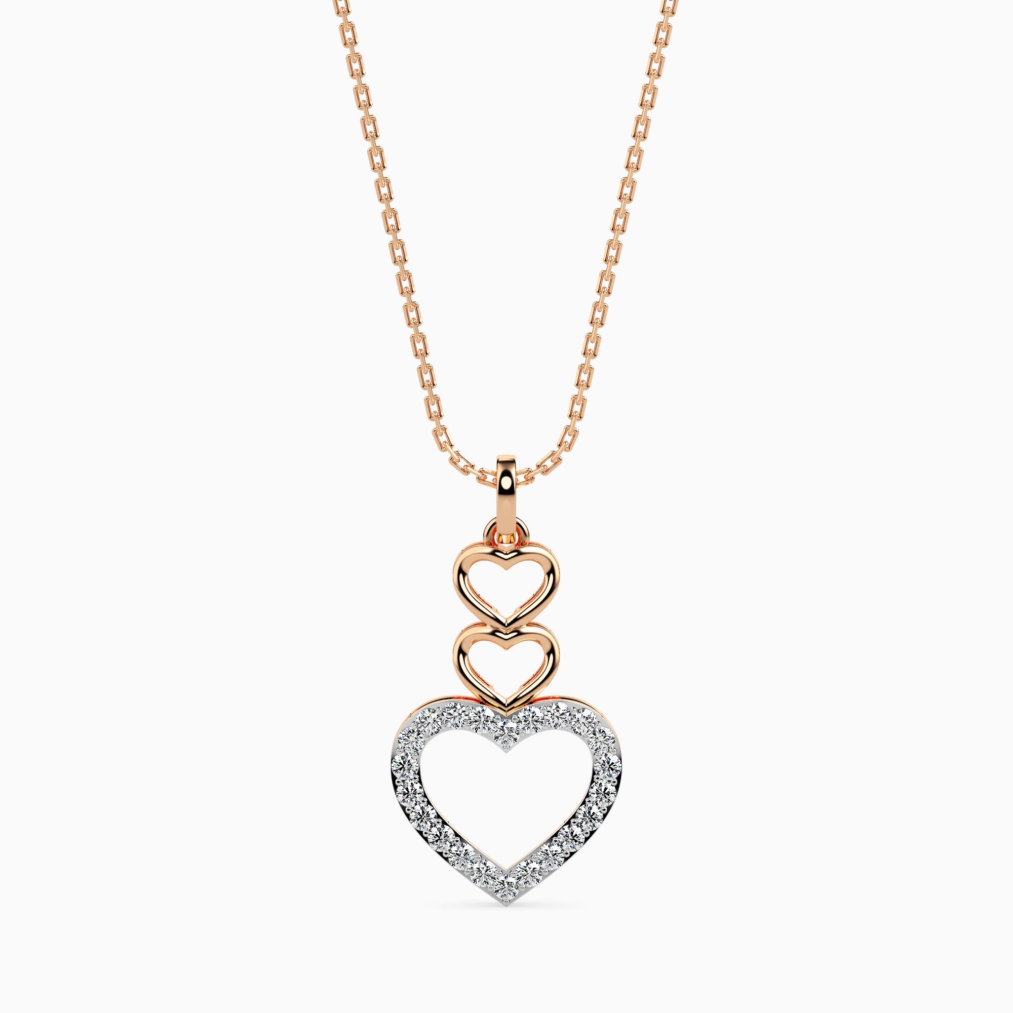 Pattern Round delicate lab grown diamond pendant Fiona Diamonds