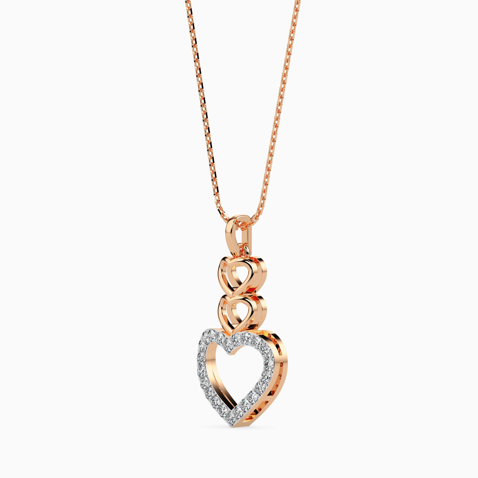 Pattern Round delicate lab grown diamond pendant Fiona Diamonds