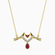 Pistah Round delicate lab grown diamond pendant Fiona Diamonds