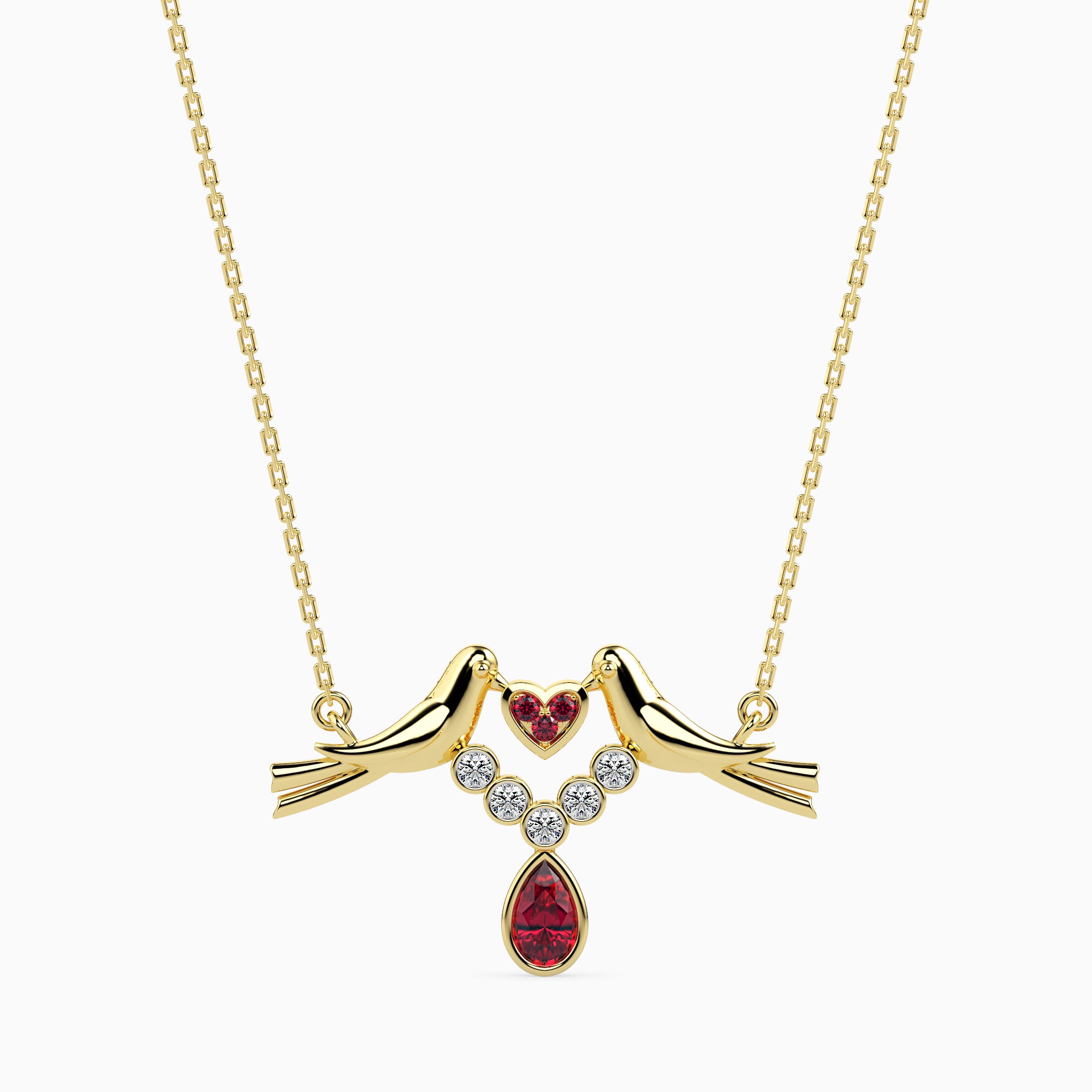 Pistah Round delicate lab grown diamond pendant Fiona Diamonds