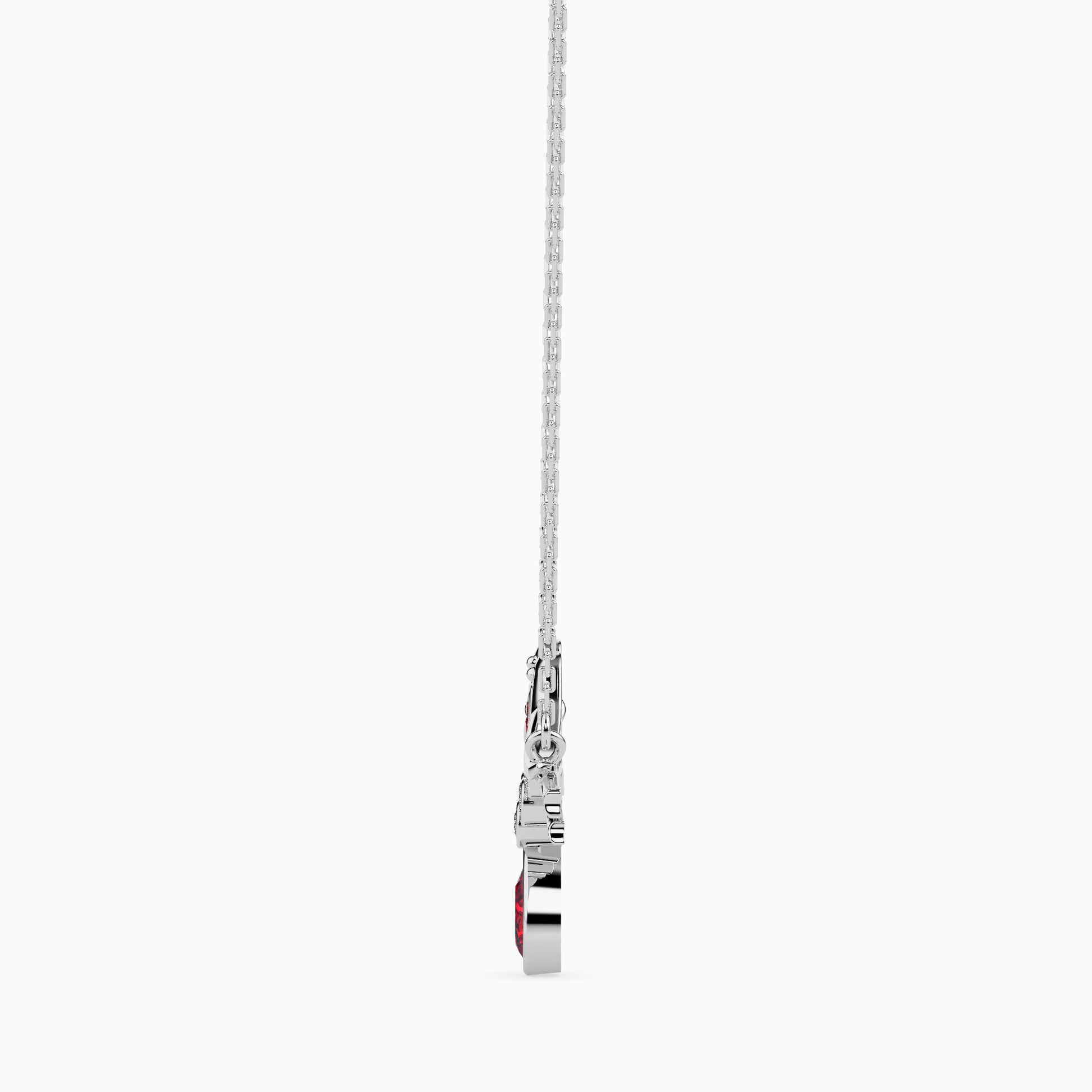 Pistah Round delicate lab grown diamond pendant Fiona Diamonds