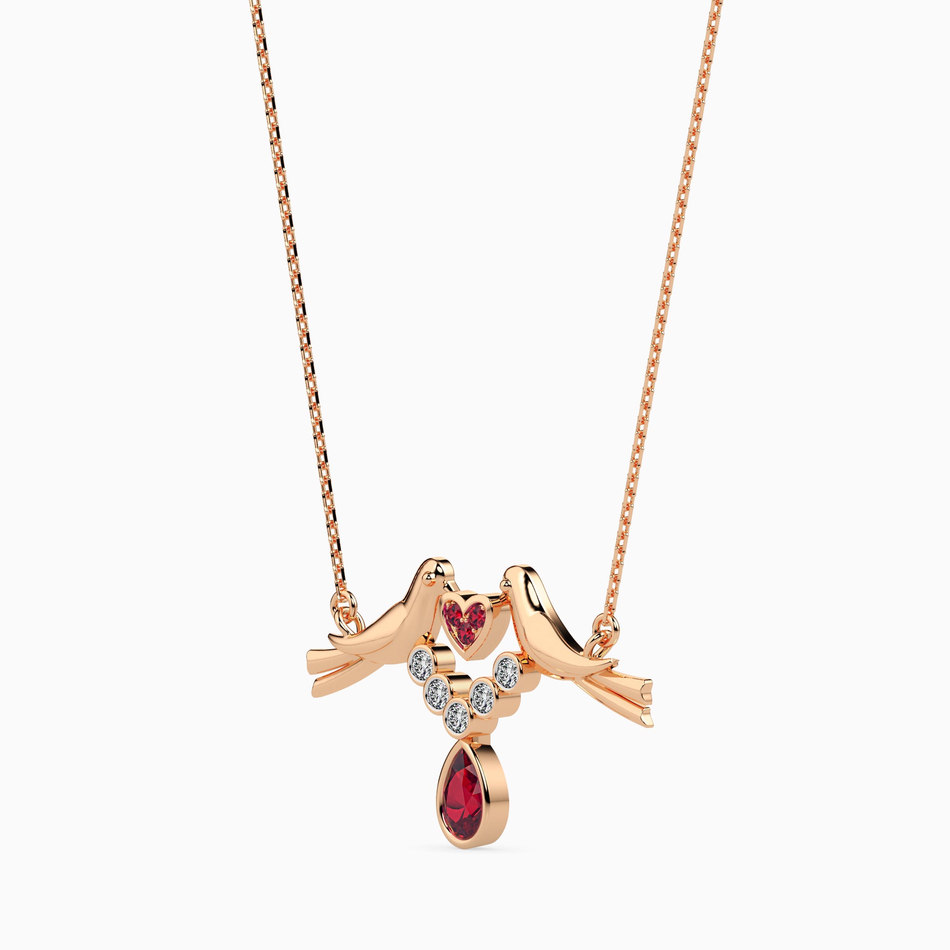 Pistah Round delicate lab grown diamond pendant Fiona Diamonds