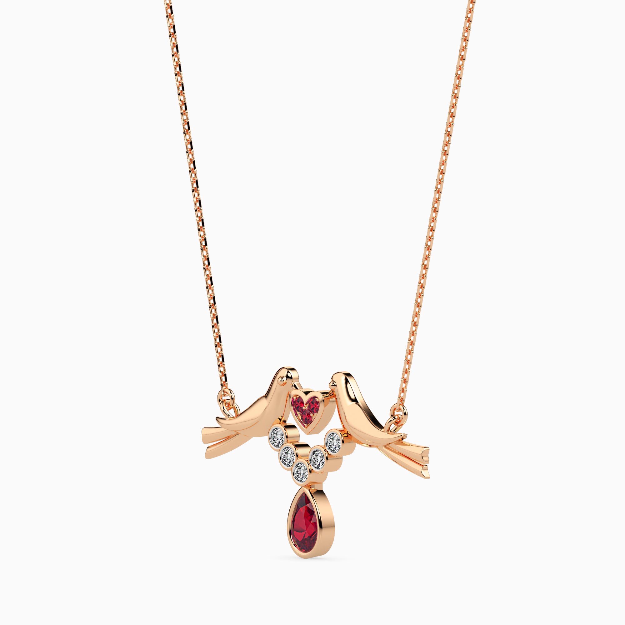 Pistah Round delicate lab grown diamond pendant Fiona Diamonds