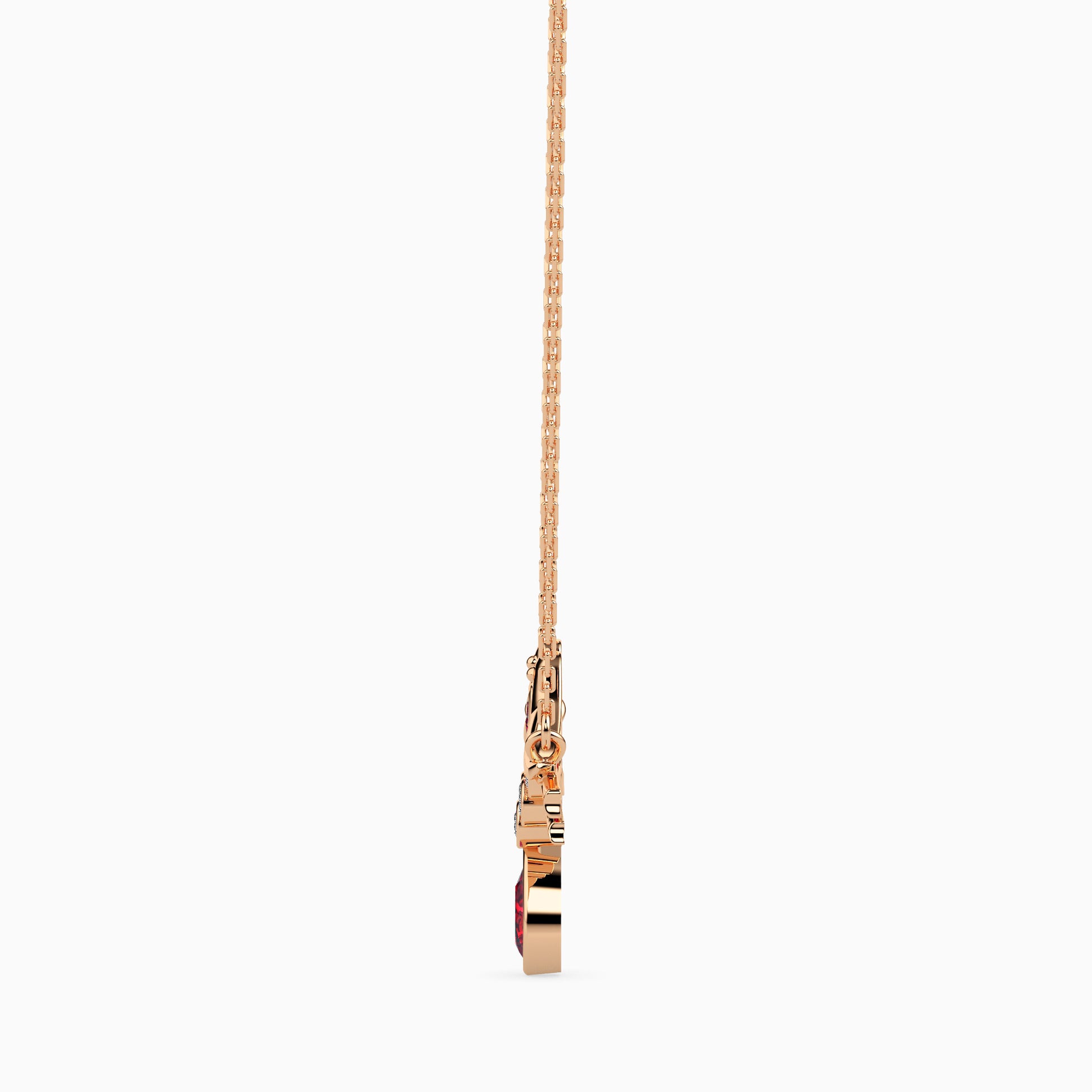 Pistah Round delicate lab grown diamond pendant Fiona Diamonds