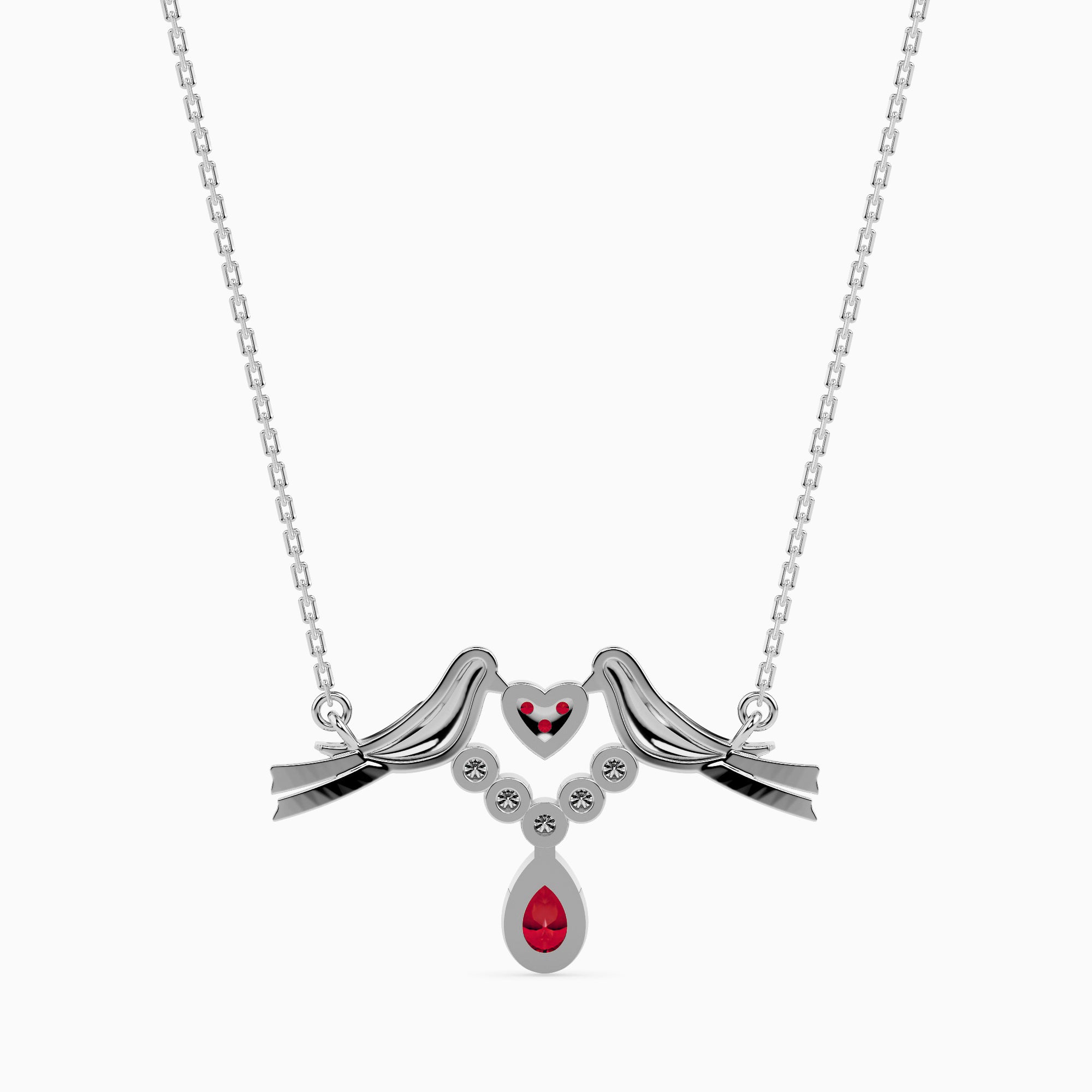 Pistah Round delicate lab grown diamond pendant Fiona Diamonds