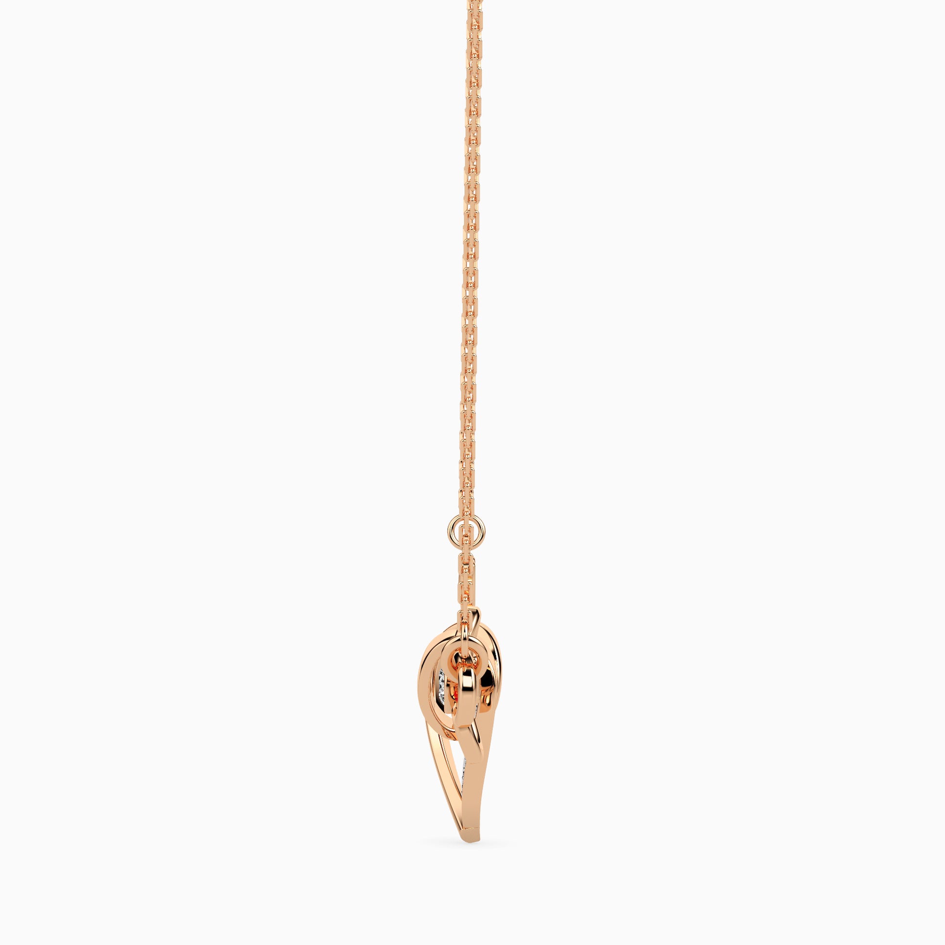 Placidity Round delicate lab grown diamond pendant Fiona Diamonds