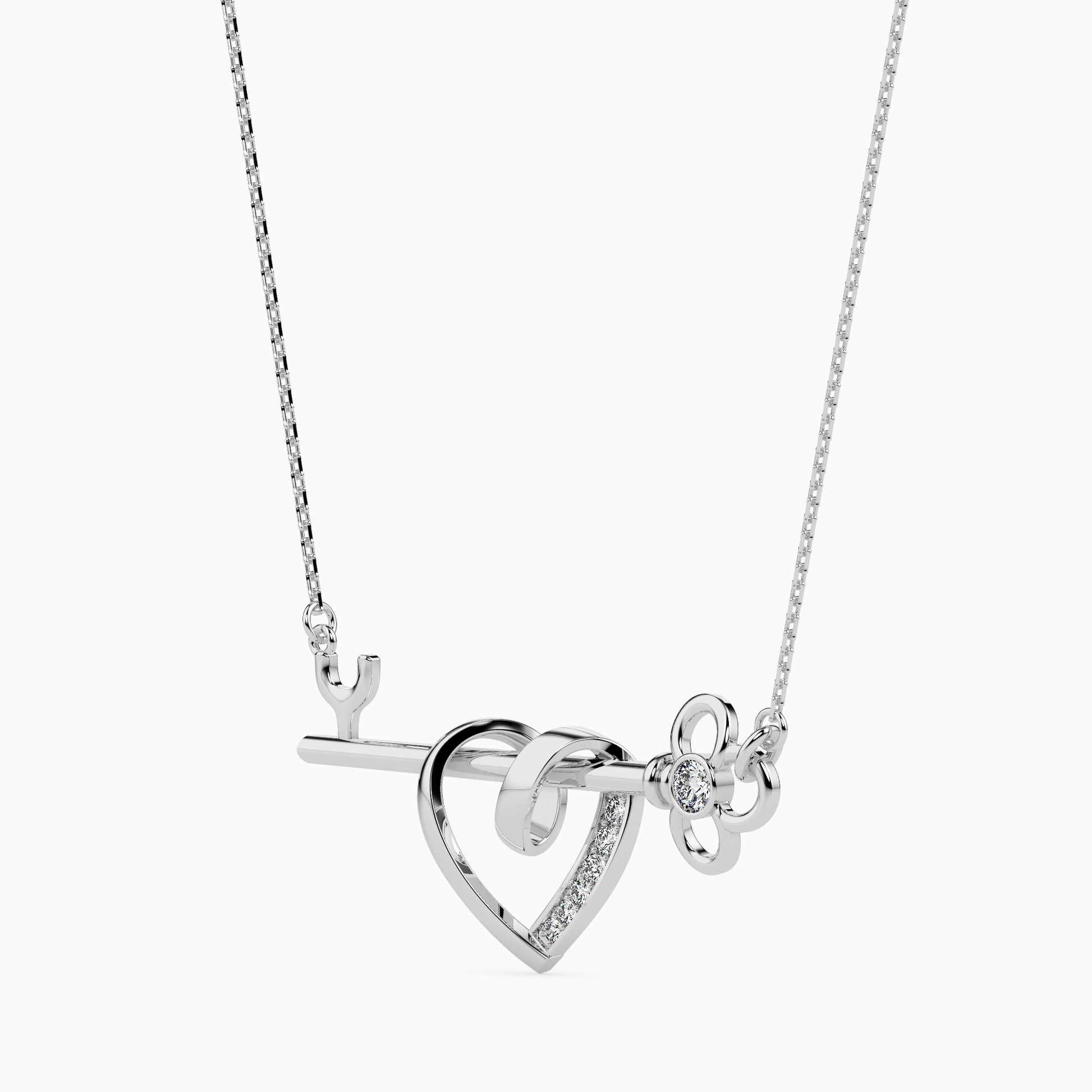 Placidity Round delicate lab grown diamond pendant Fiona Diamonds