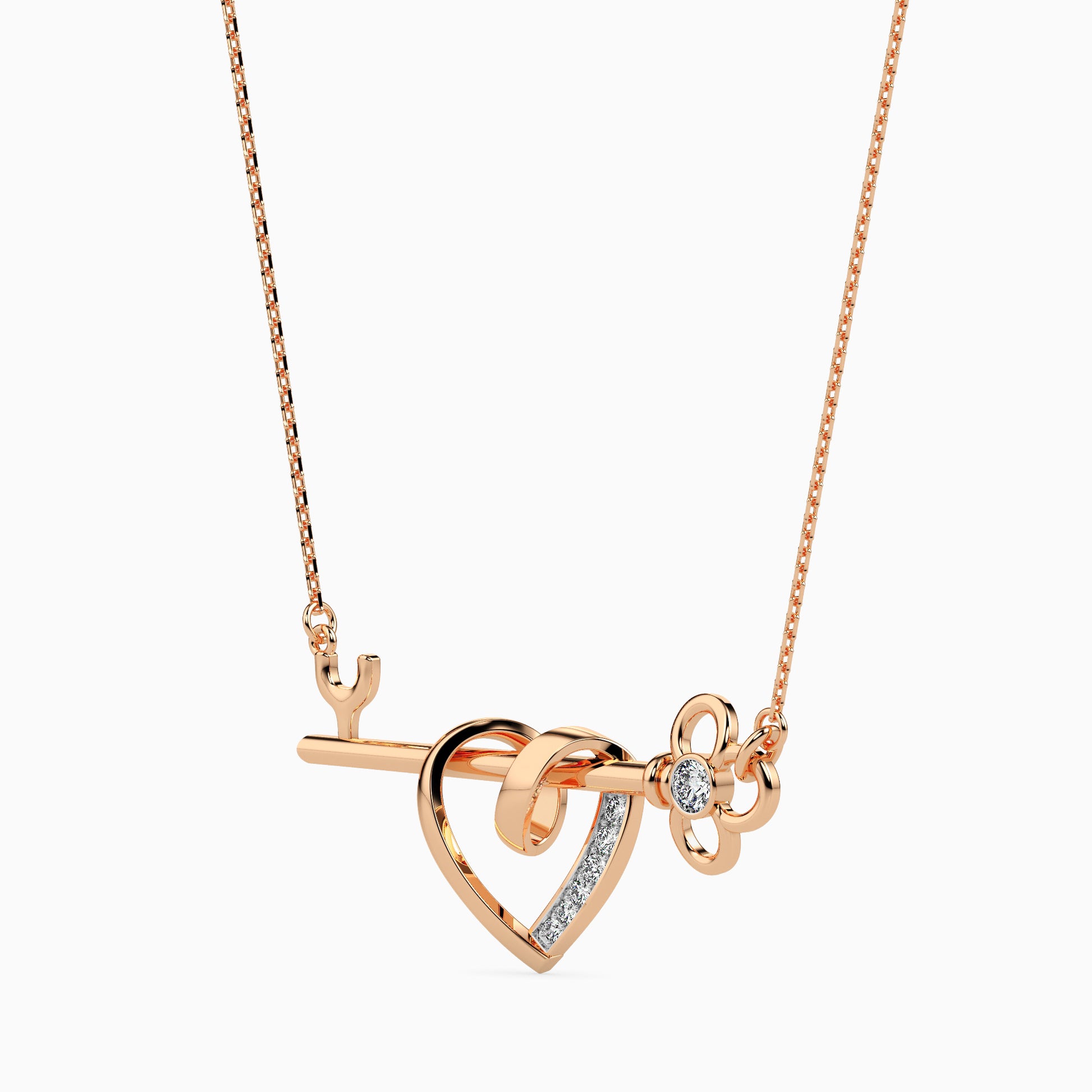 Placidity Round delicate lab grown diamond pendant Fiona Diamonds