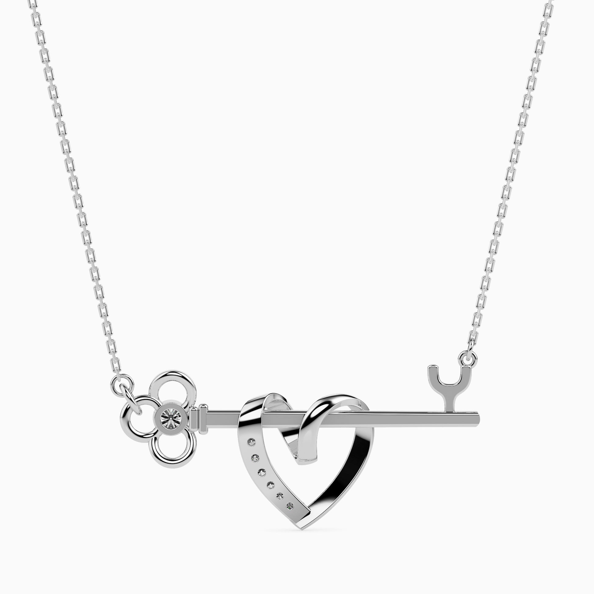 Placidity Round delicate lab grown diamond pendant Fiona Diamonds
