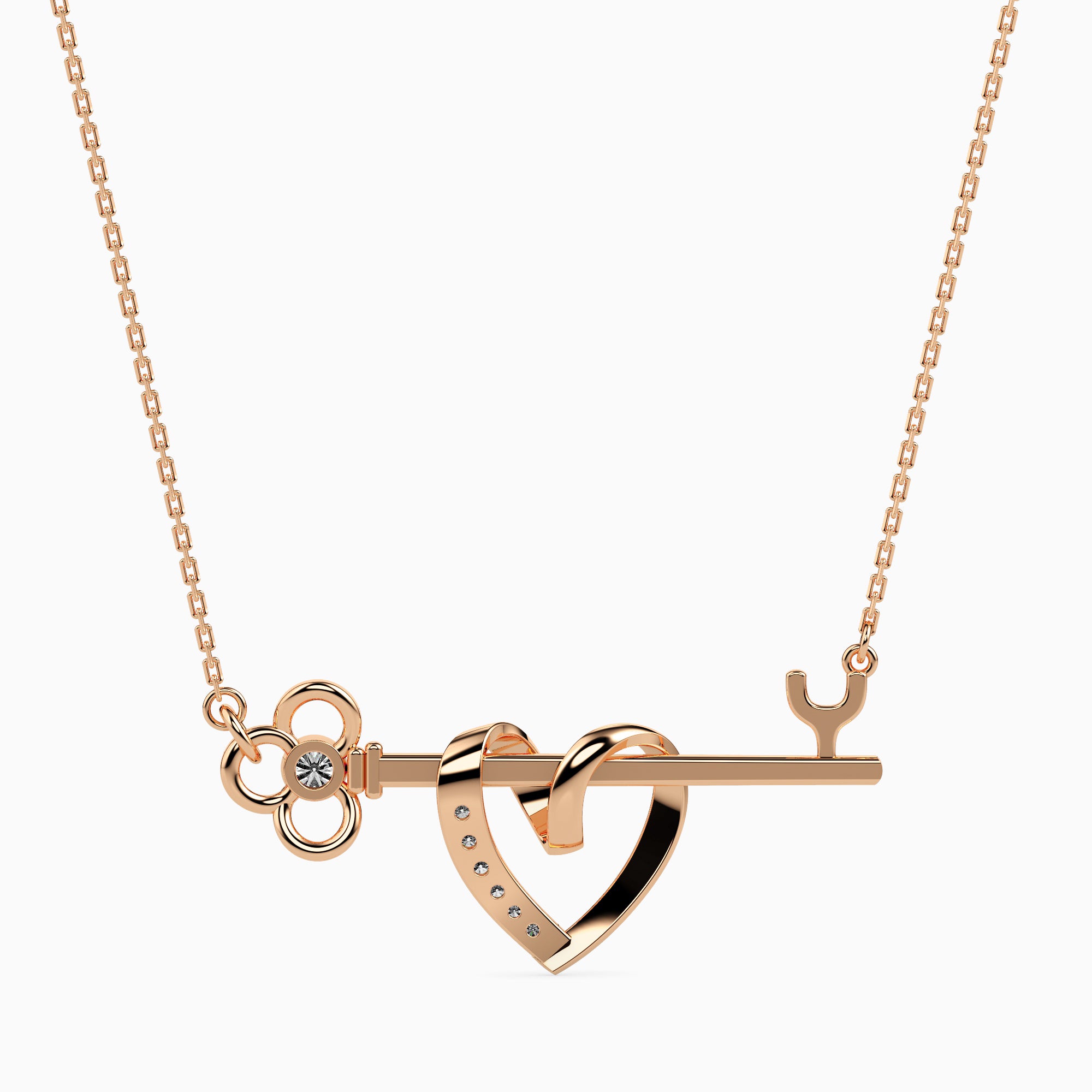 Placidity Round delicate lab grown diamond pendant Fiona Diamonds