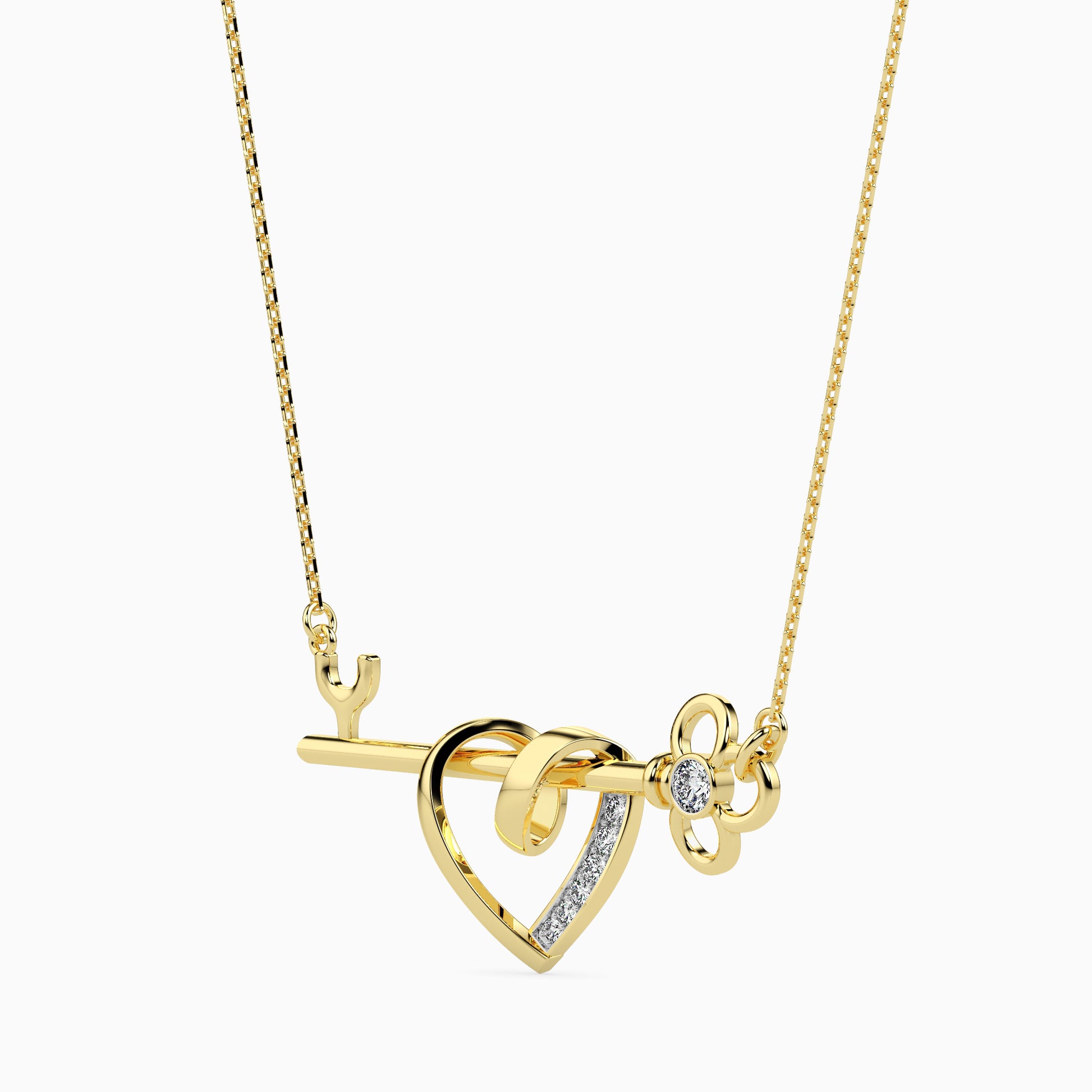 Placidity Round delicate lab grown diamond pendant Fiona Diamonds